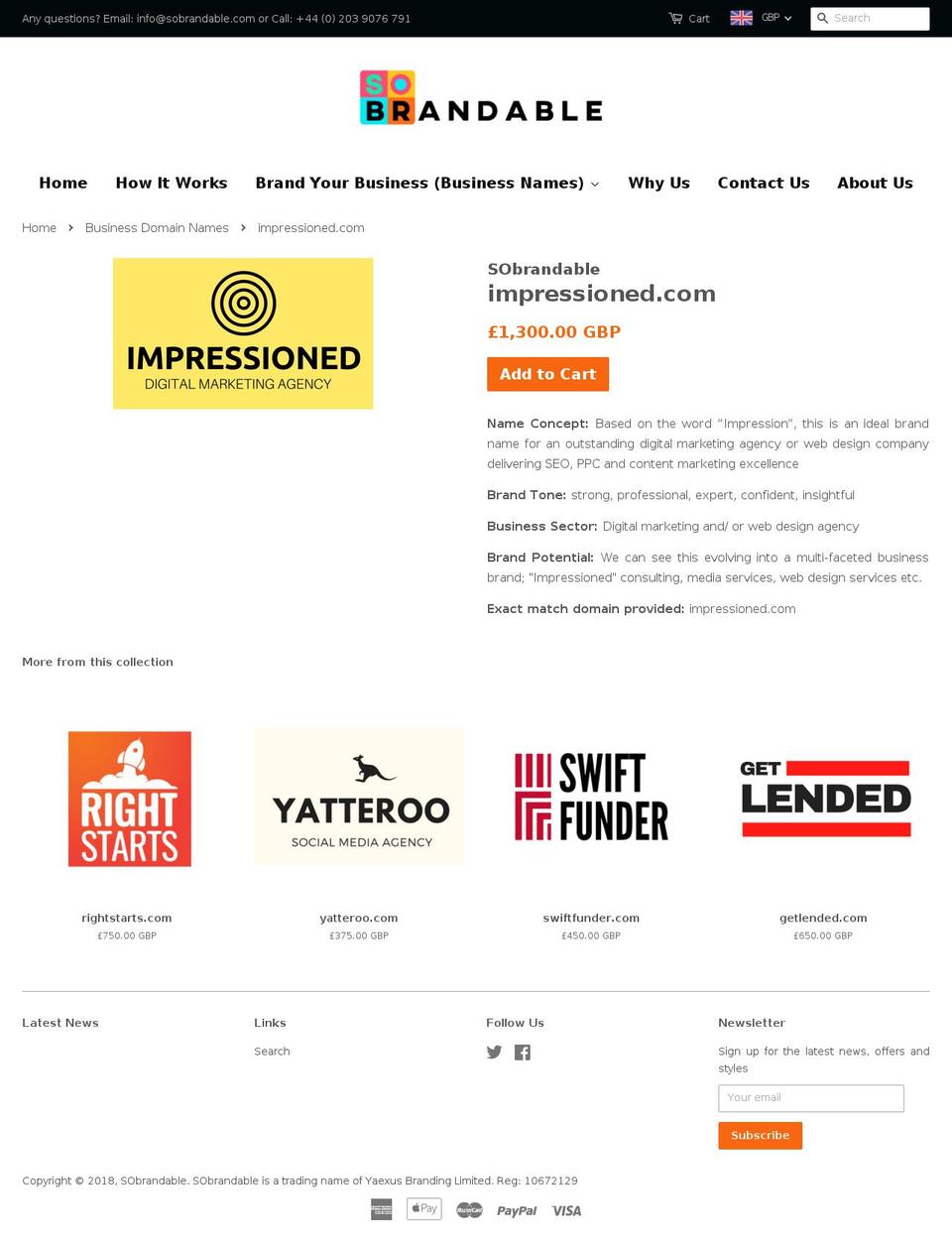 impressioned.com — Shopify storefront screenshot