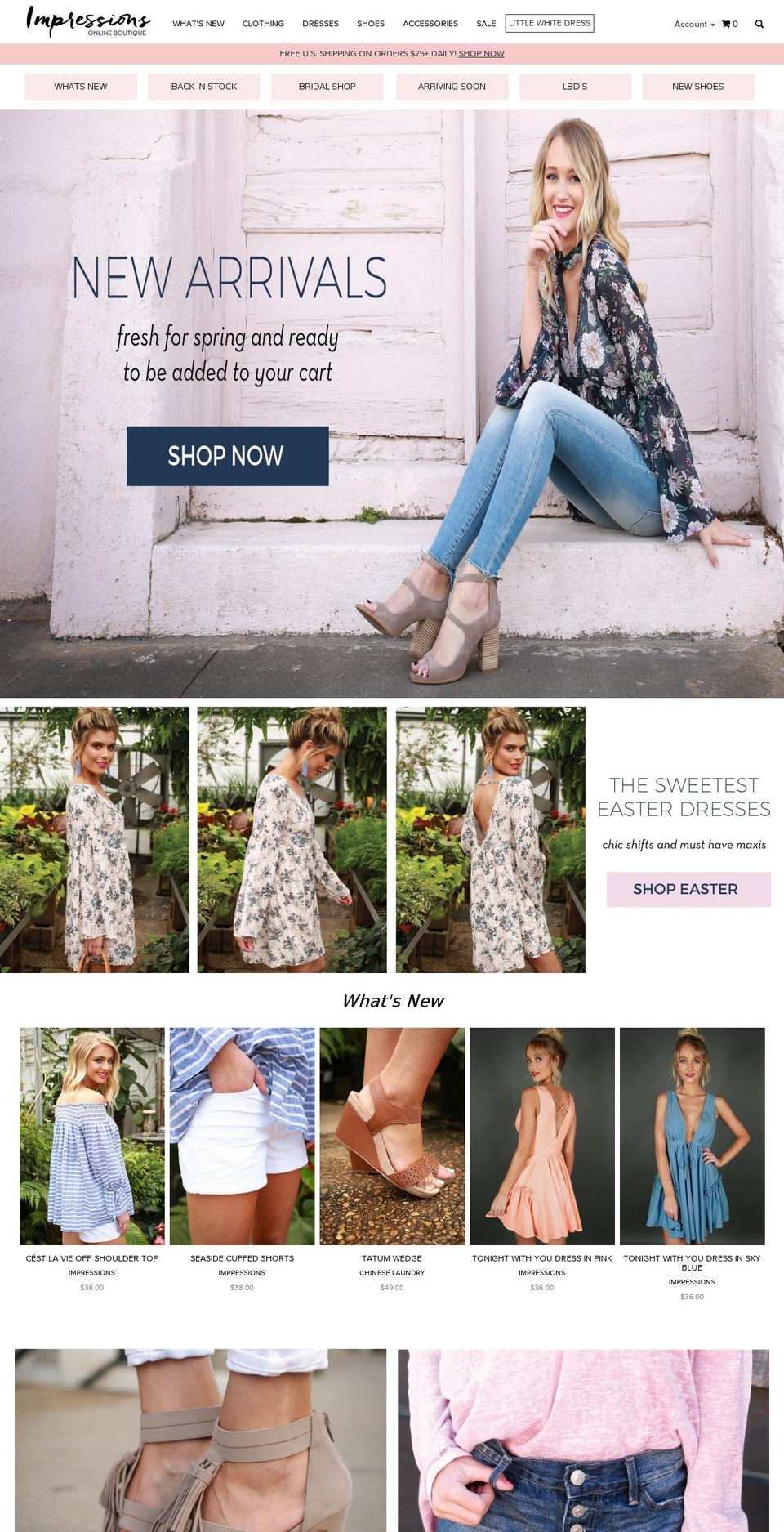 impressionsnwa.com shopify website screenshot