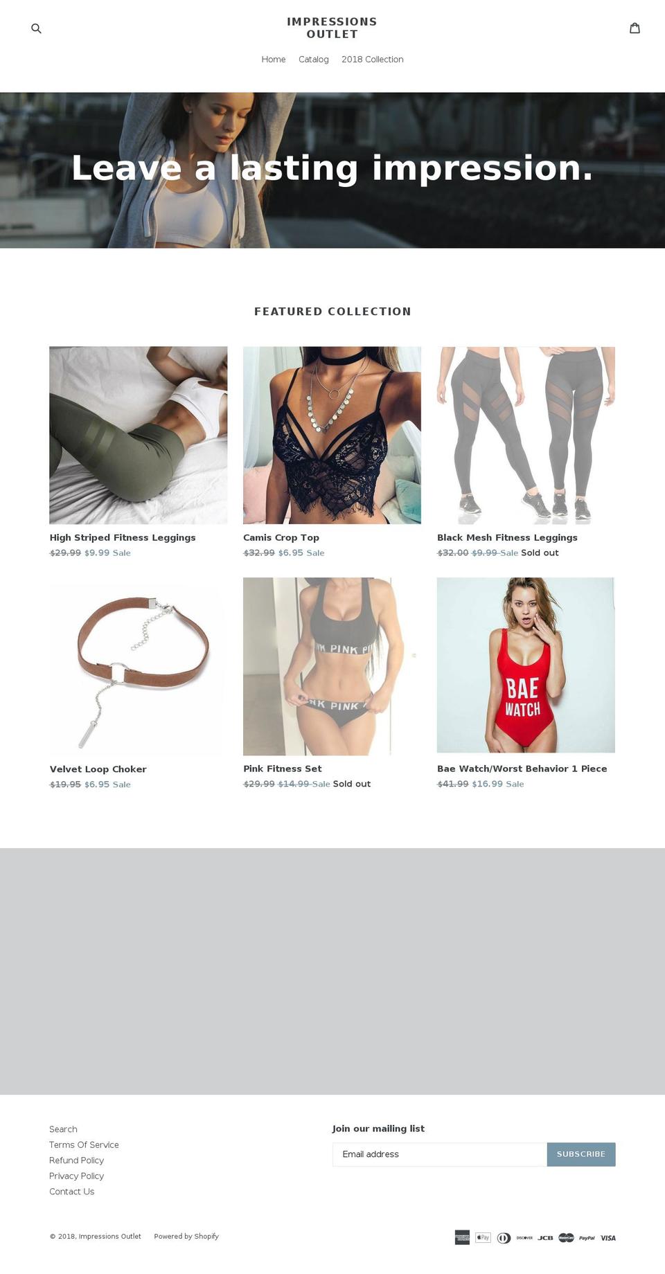 impressionsoutlet.com — Shopify storefront screenshot