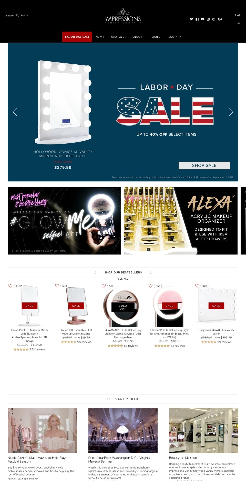 impressionvanity.com — Shopify storefront screenshot