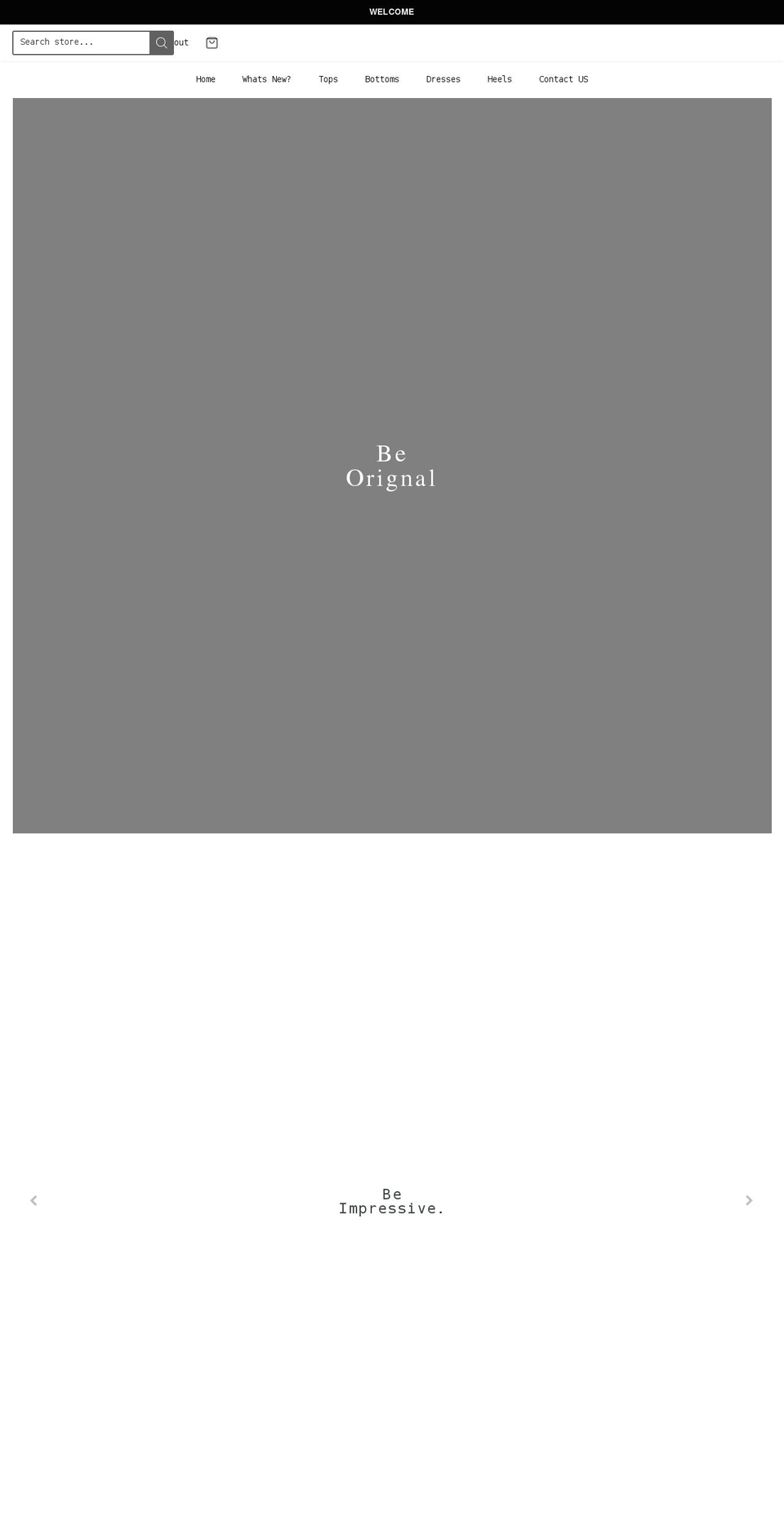 Current-theme Shopify theme site example impressiveoutlet.com