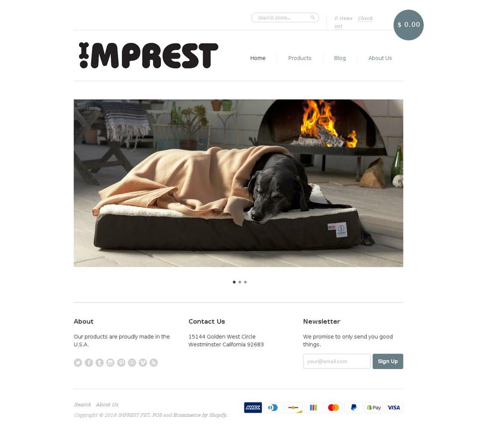 imprestpet.com — Shopify storefront screenshot
