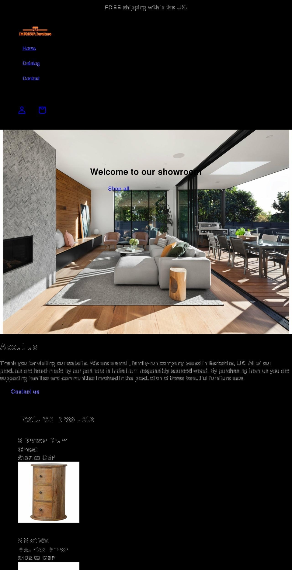 impresya.co.uk shopify website screenshot