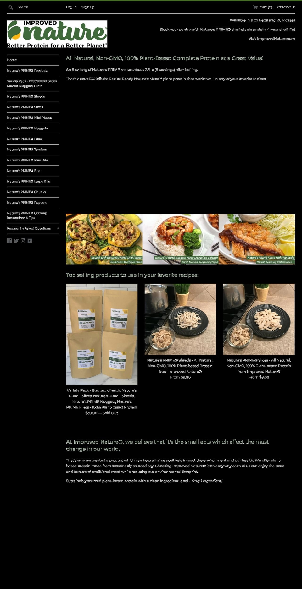 improvednaturedirect.com shopify website screenshot