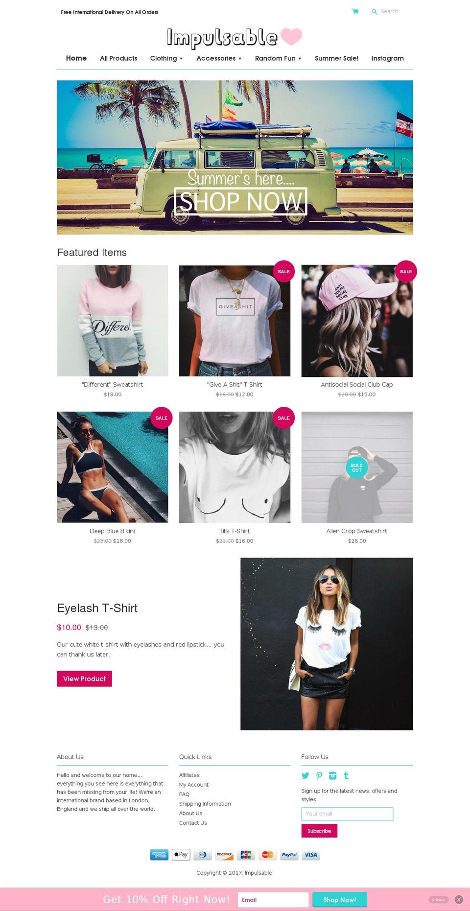 impulsable.com shopify website screenshot