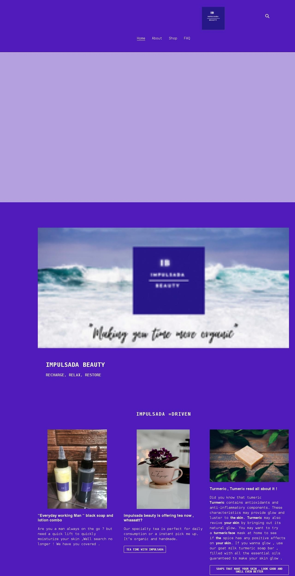 impulsadabeauty.com shopify website screenshot