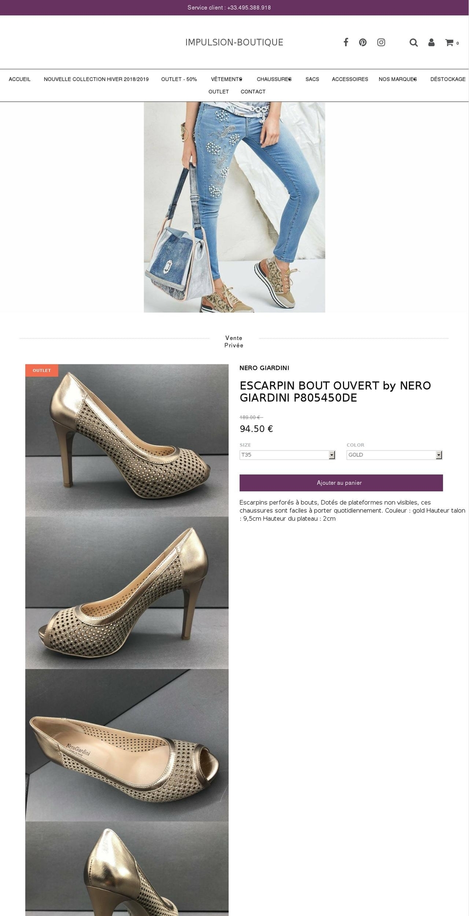 impulsion-boutique.com shopify website screenshot