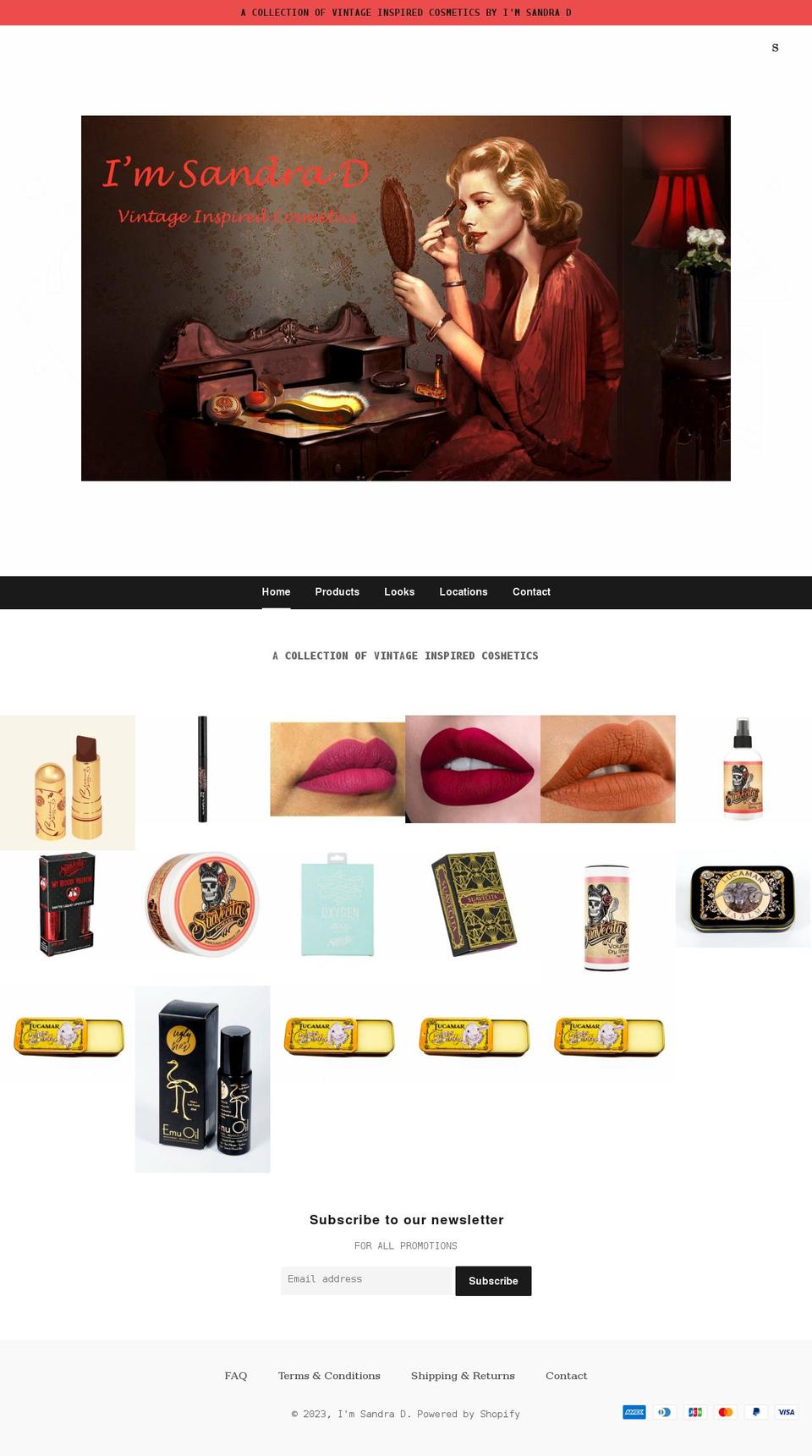 imsandrad.com shopify website screenshot