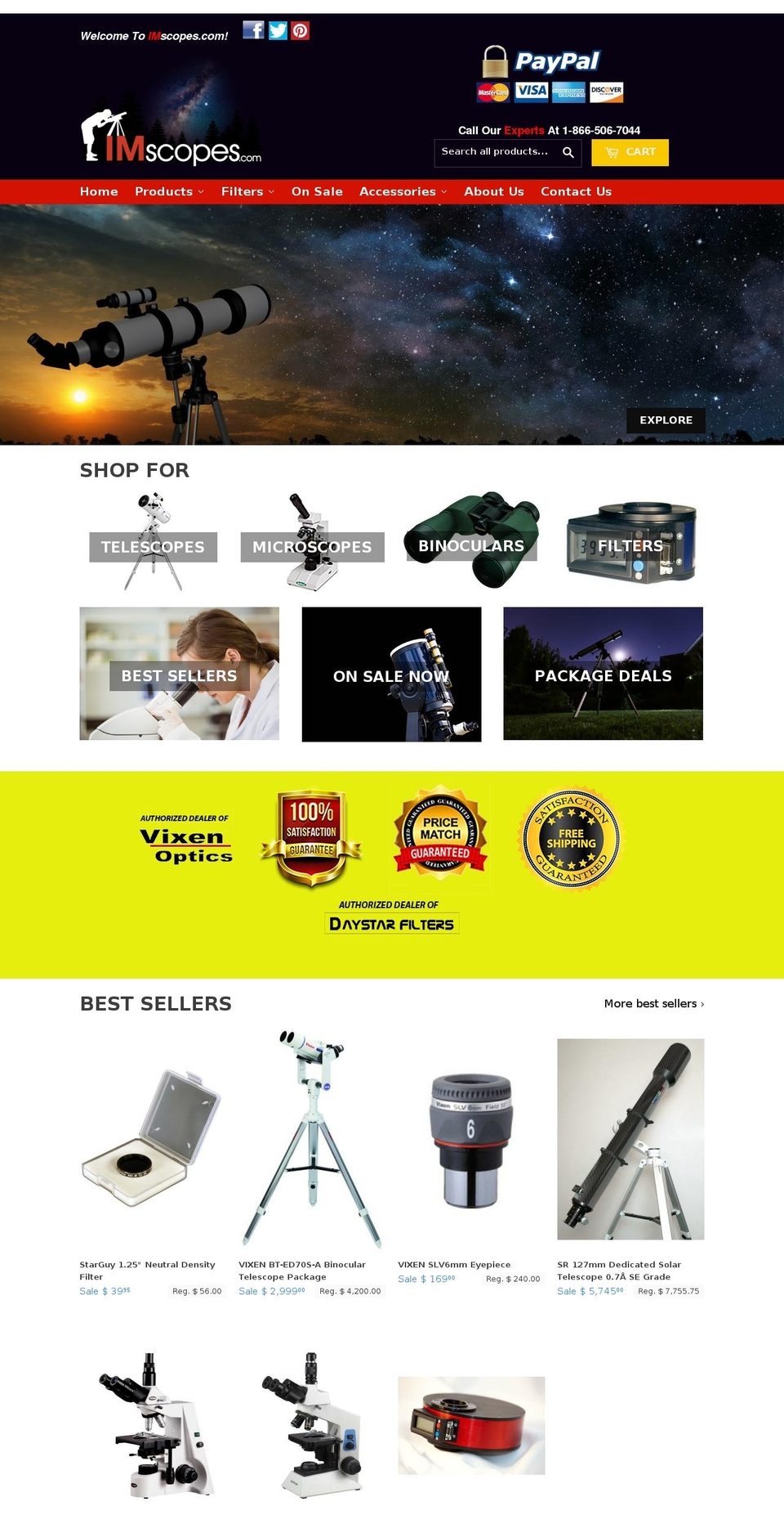 imscopes.com — Shopify storefront screenshot