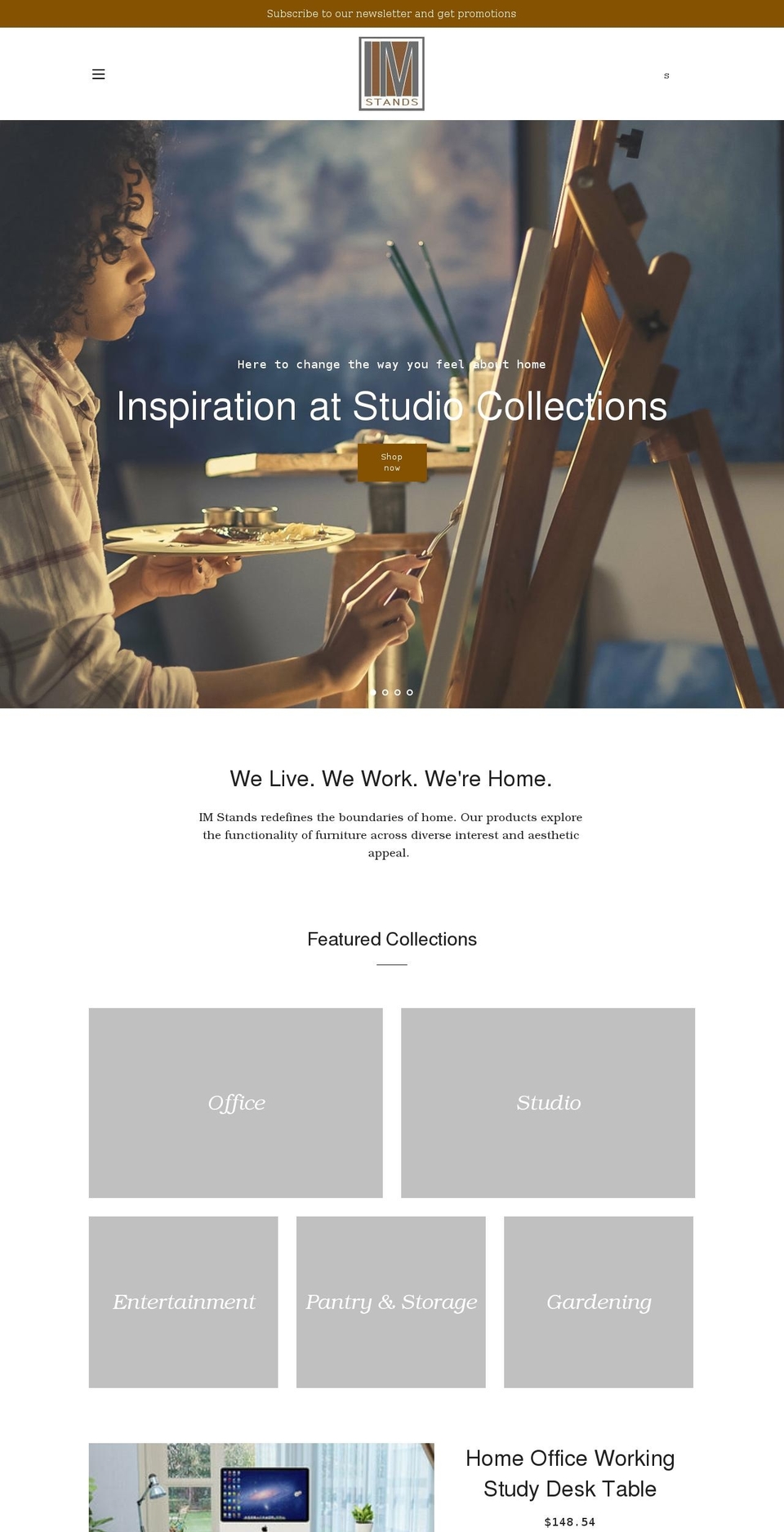 imstands.com shopify website screenshot