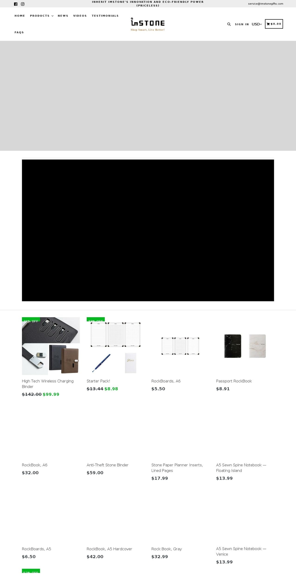 imstonegifts.com shopify website screenshot