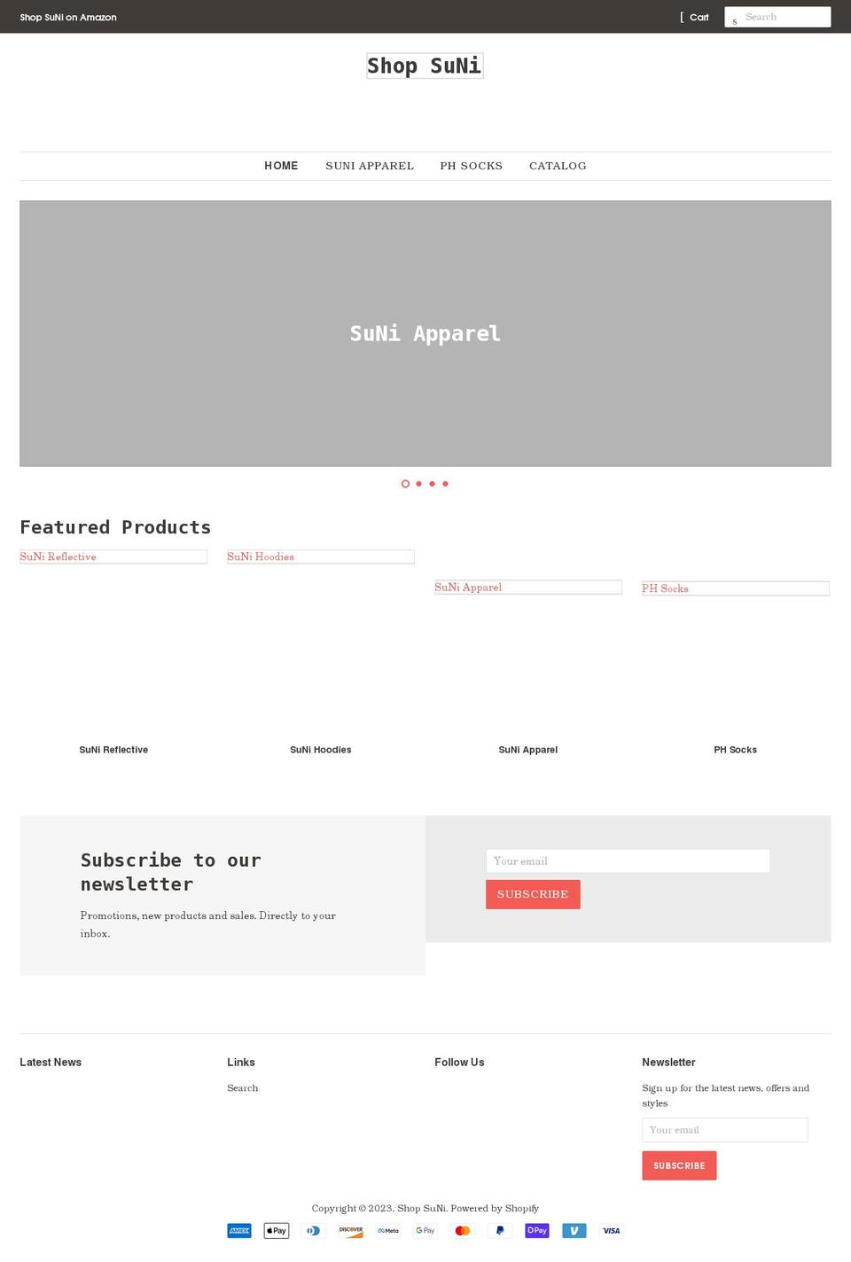 imsuni.com shopify website screenshot