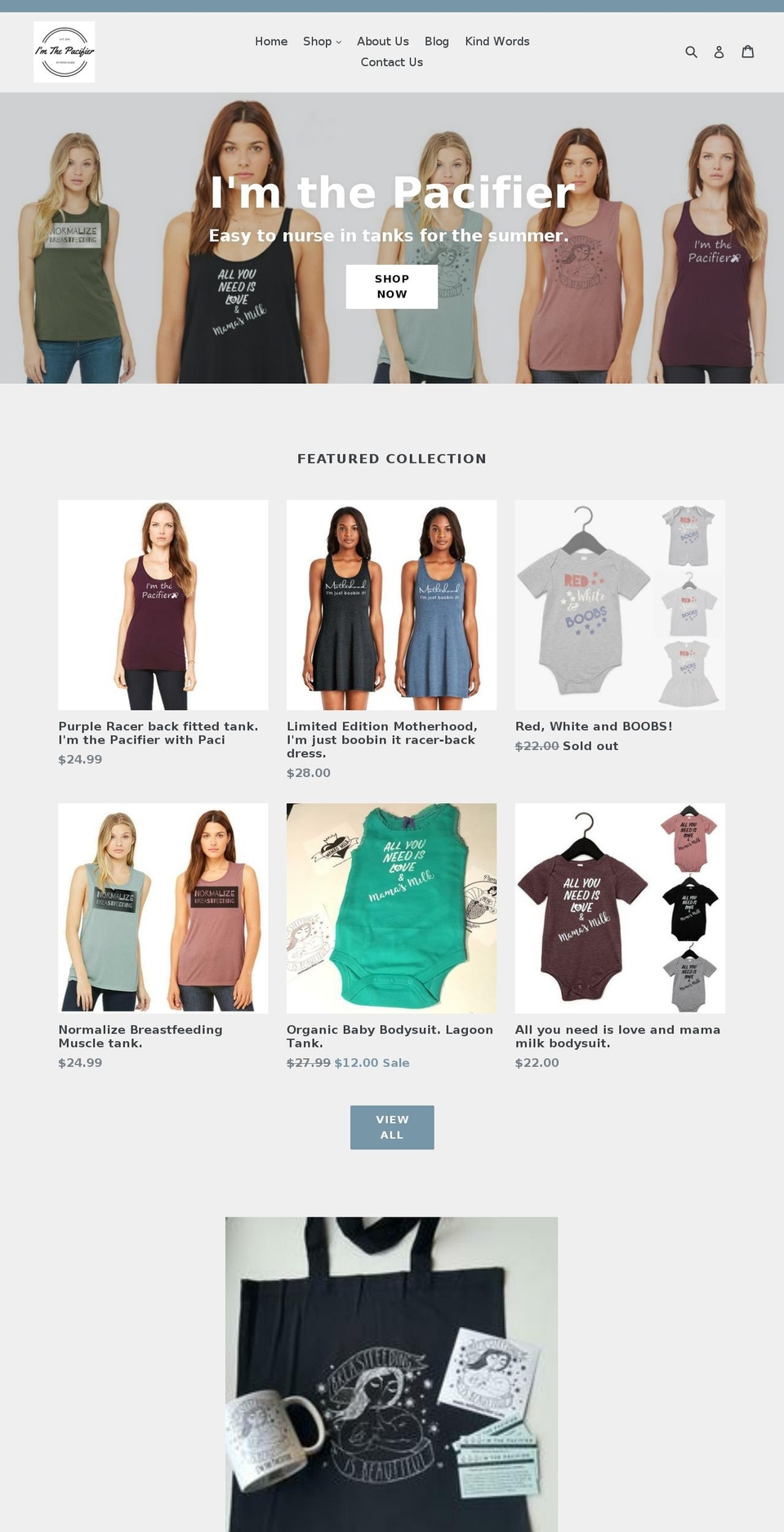 imthepacifier.com shopify website screenshot