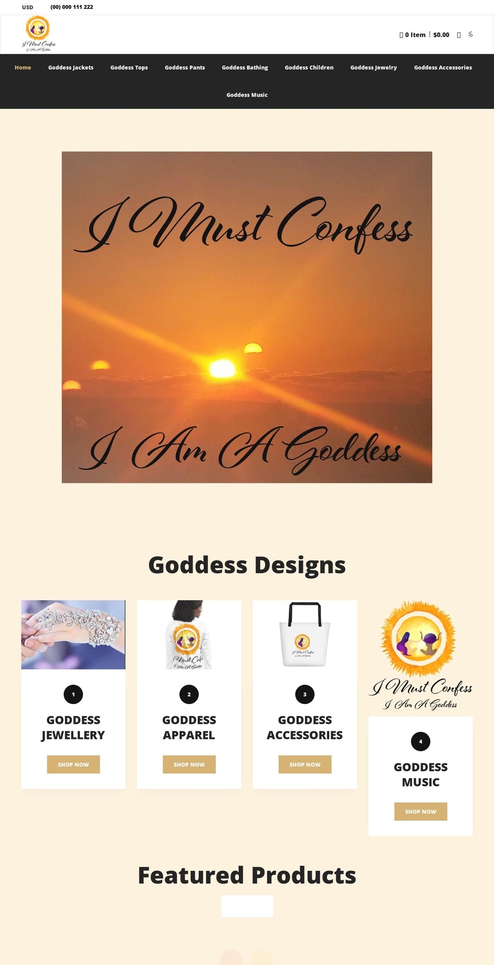 Triss Shopify theme site example imustconfessiamagoddess.com