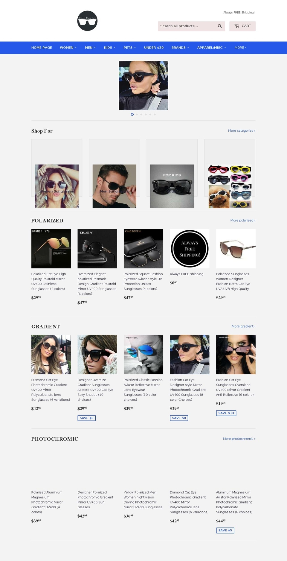 imusthavenow.com — Shopify storefront screenshot
