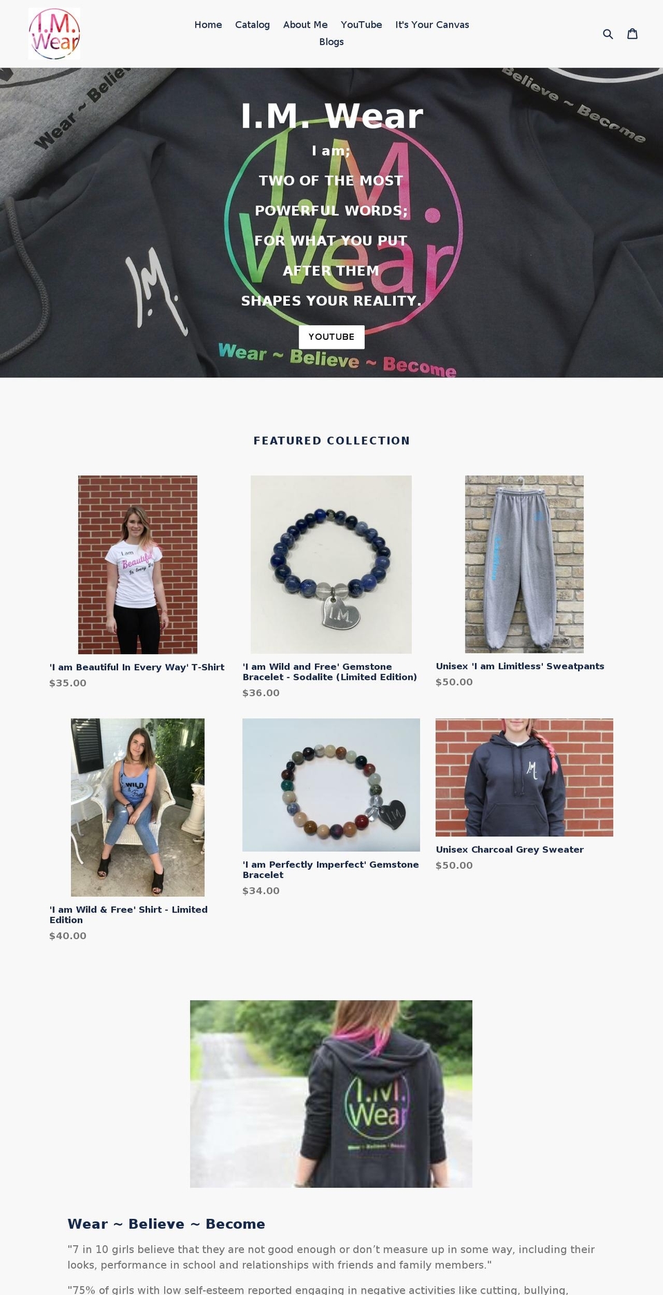 imwear.ca shopify website screenshot