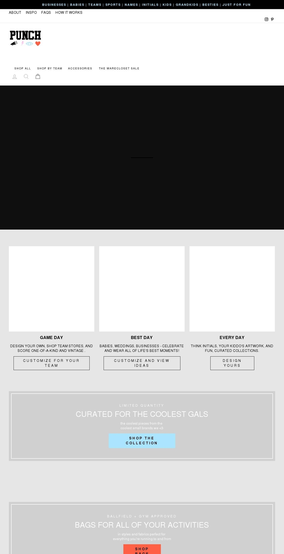 imwearingpunch.com shopify website screenshot