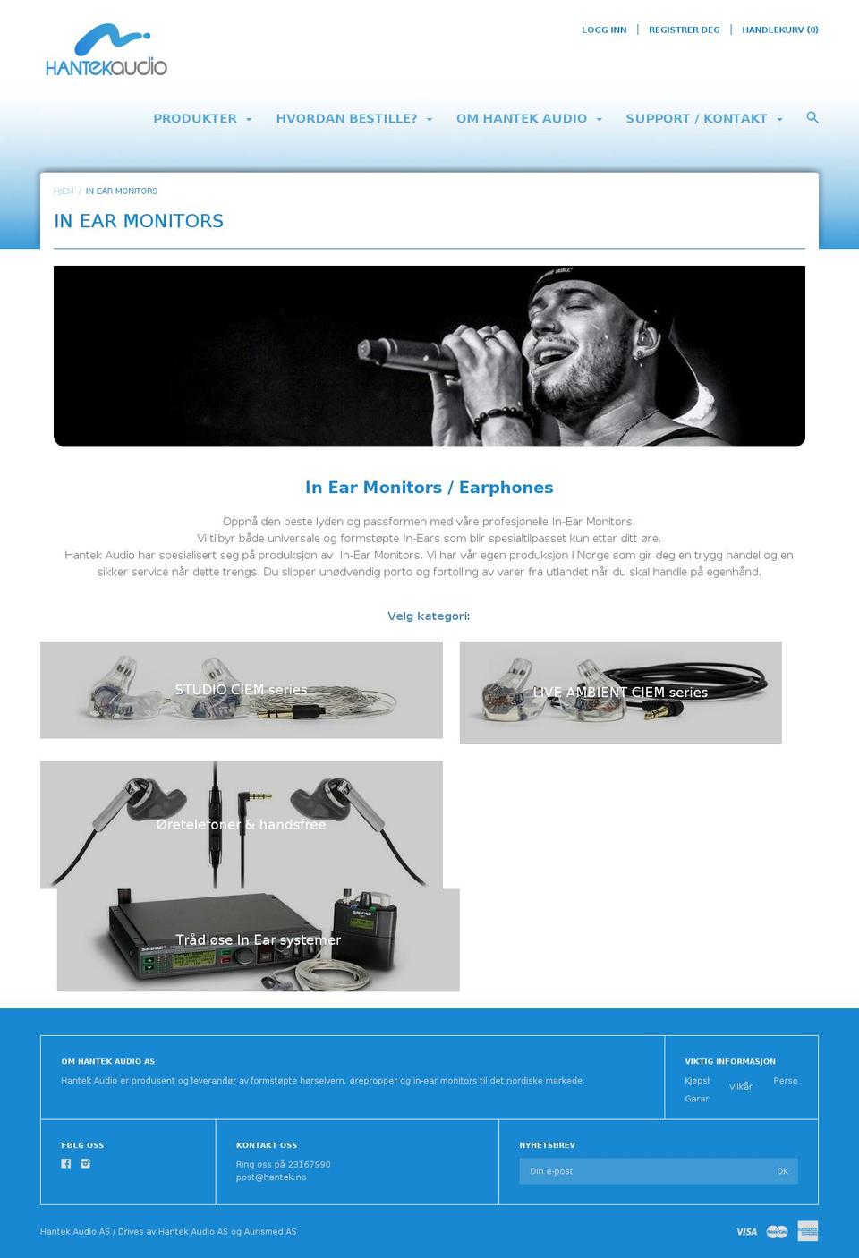 in-ear-monitoring.no shopify website screenshot