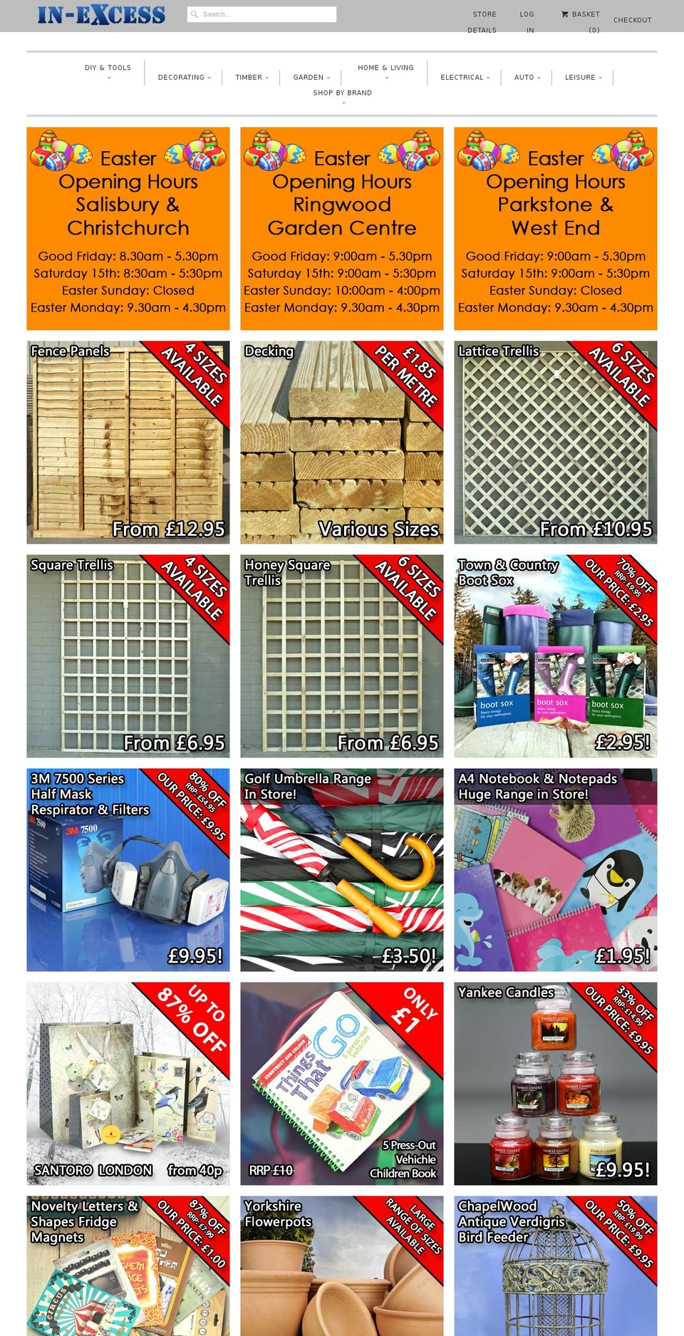in-excessdirect.com shopify website screenshot
