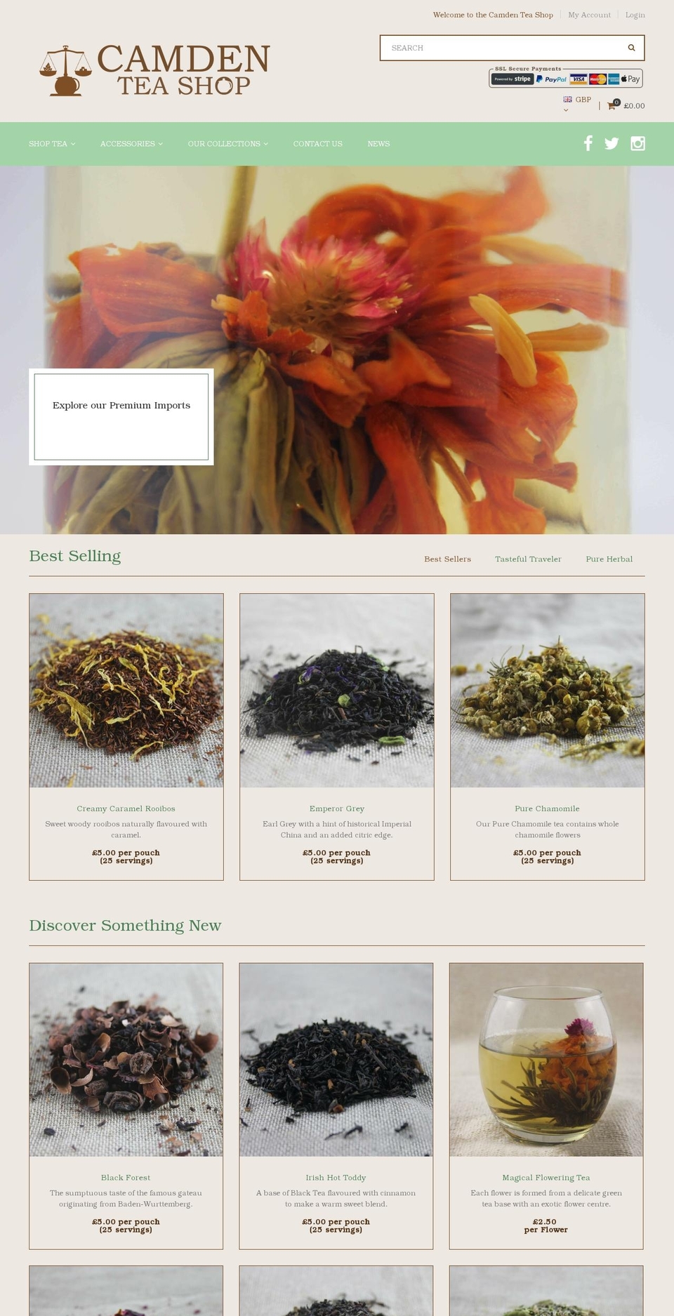 in-fusiontea.co.uk shopify website screenshot