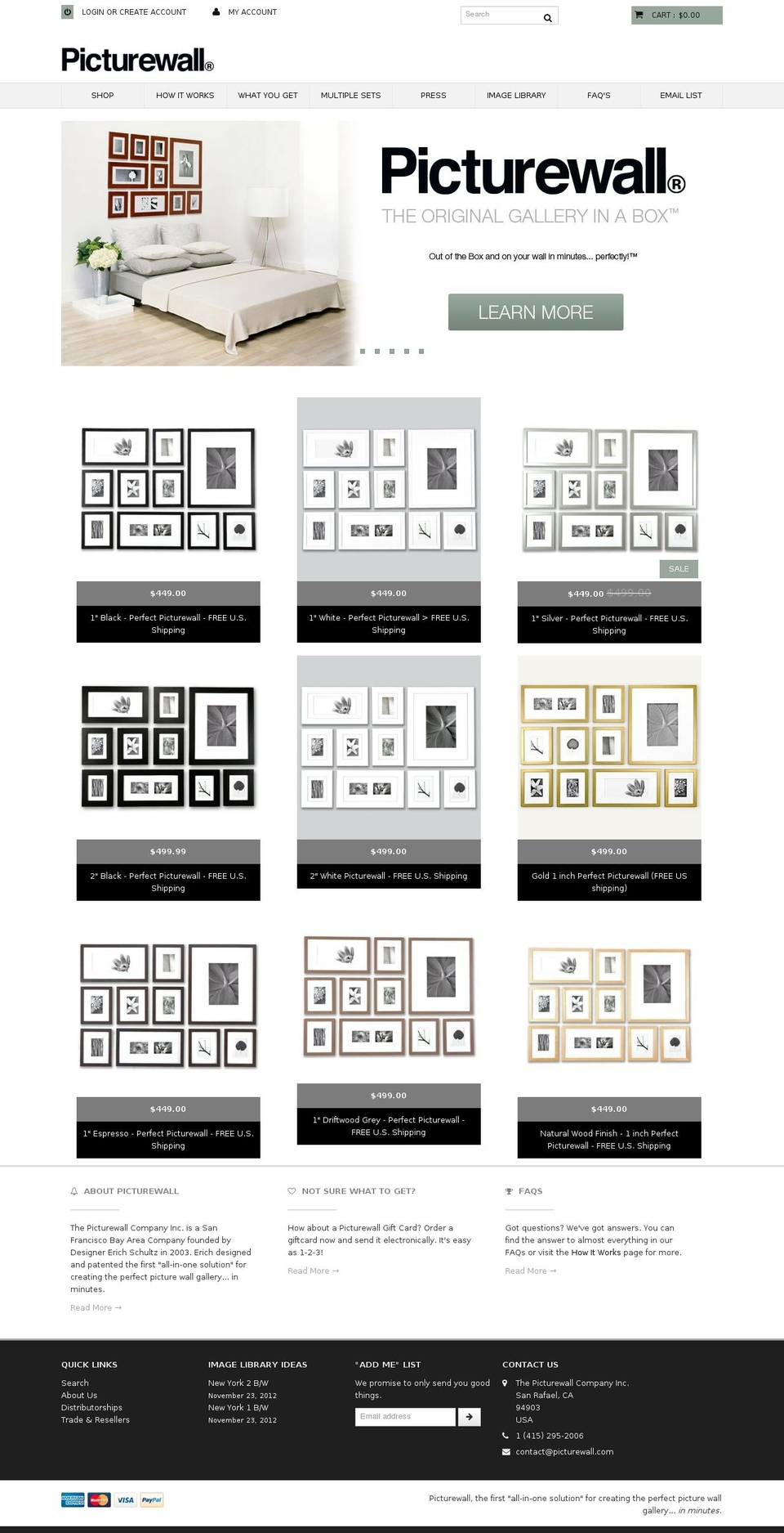 in-home-gallery.com shopify website screenshot