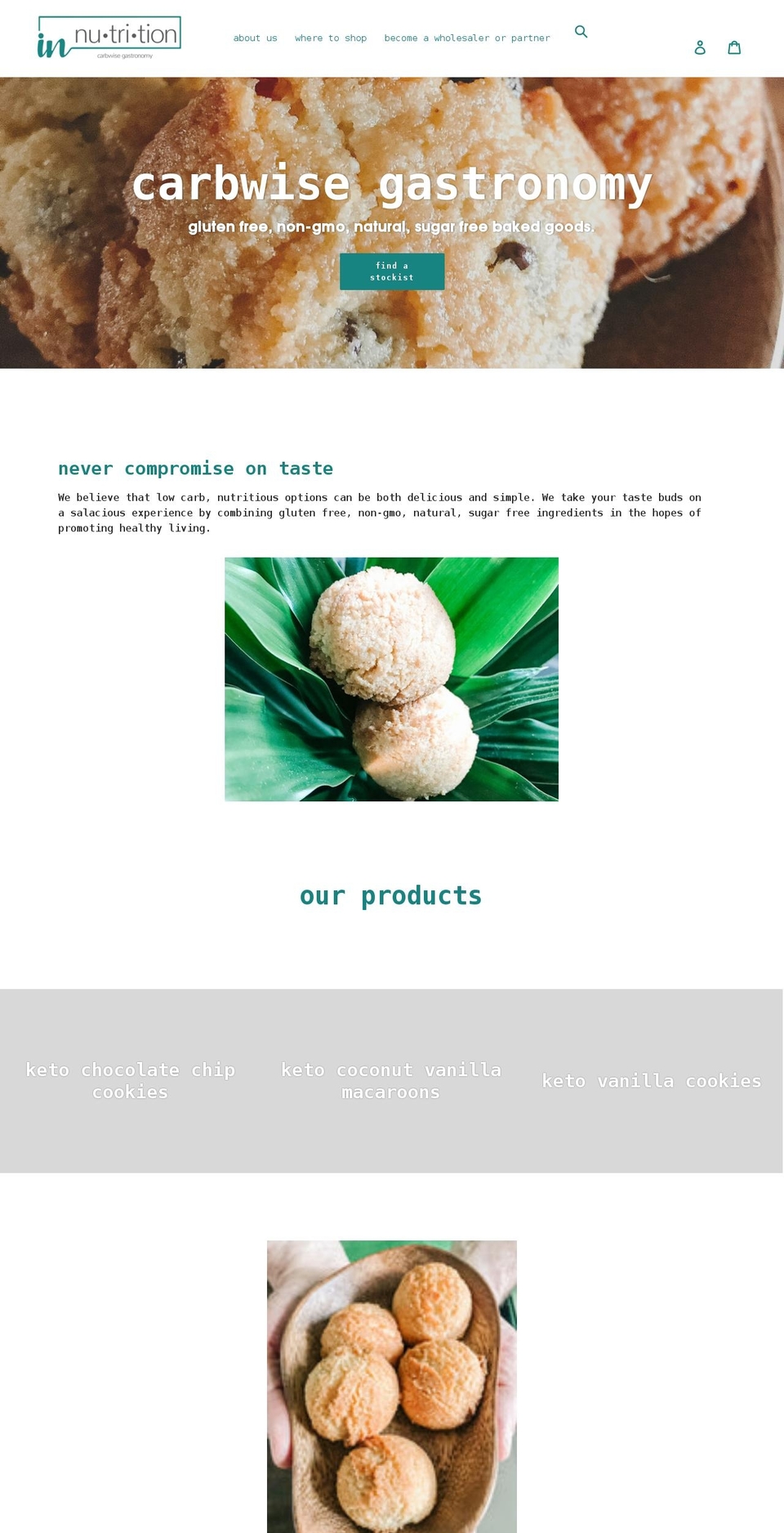 in-nutrition.com shopify website screenshot