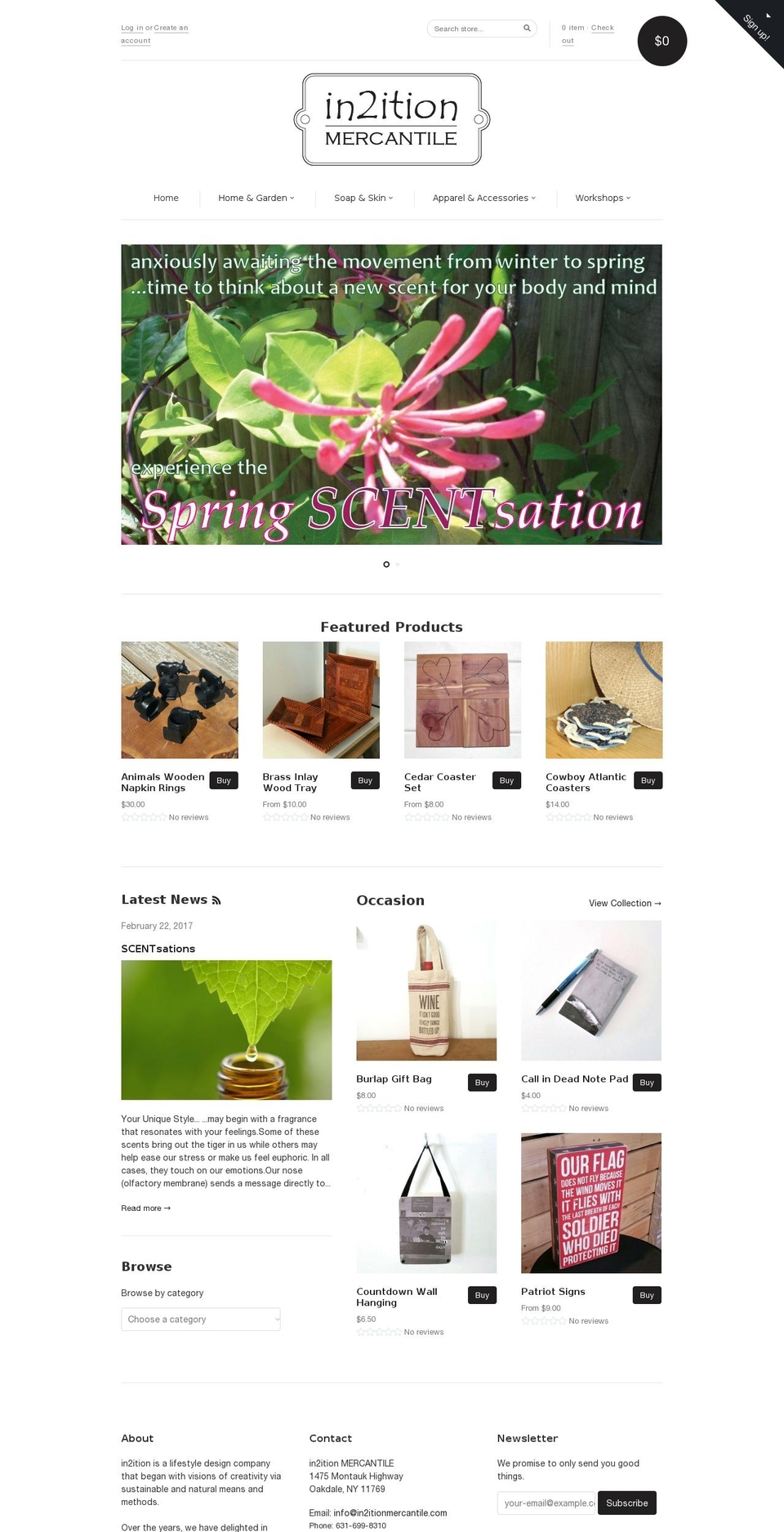 in2itionmercantile.com shopify website screenshot