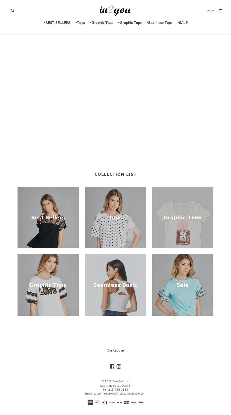 in2youwholesale.com shopify website screenshot