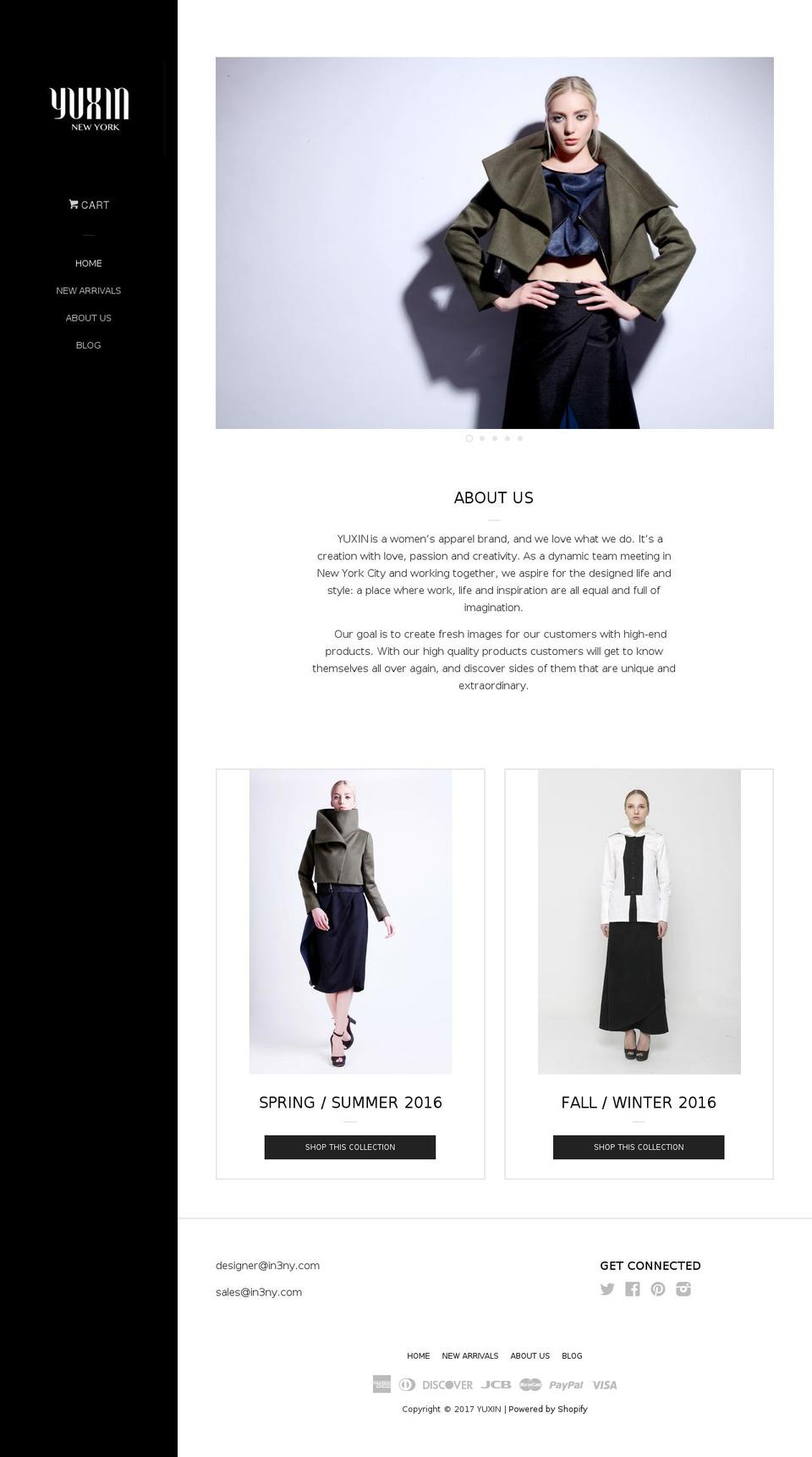 in3ny.com shopify website screenshot