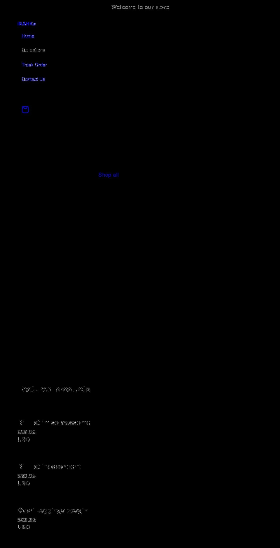 inahko.com shopify website screenshot