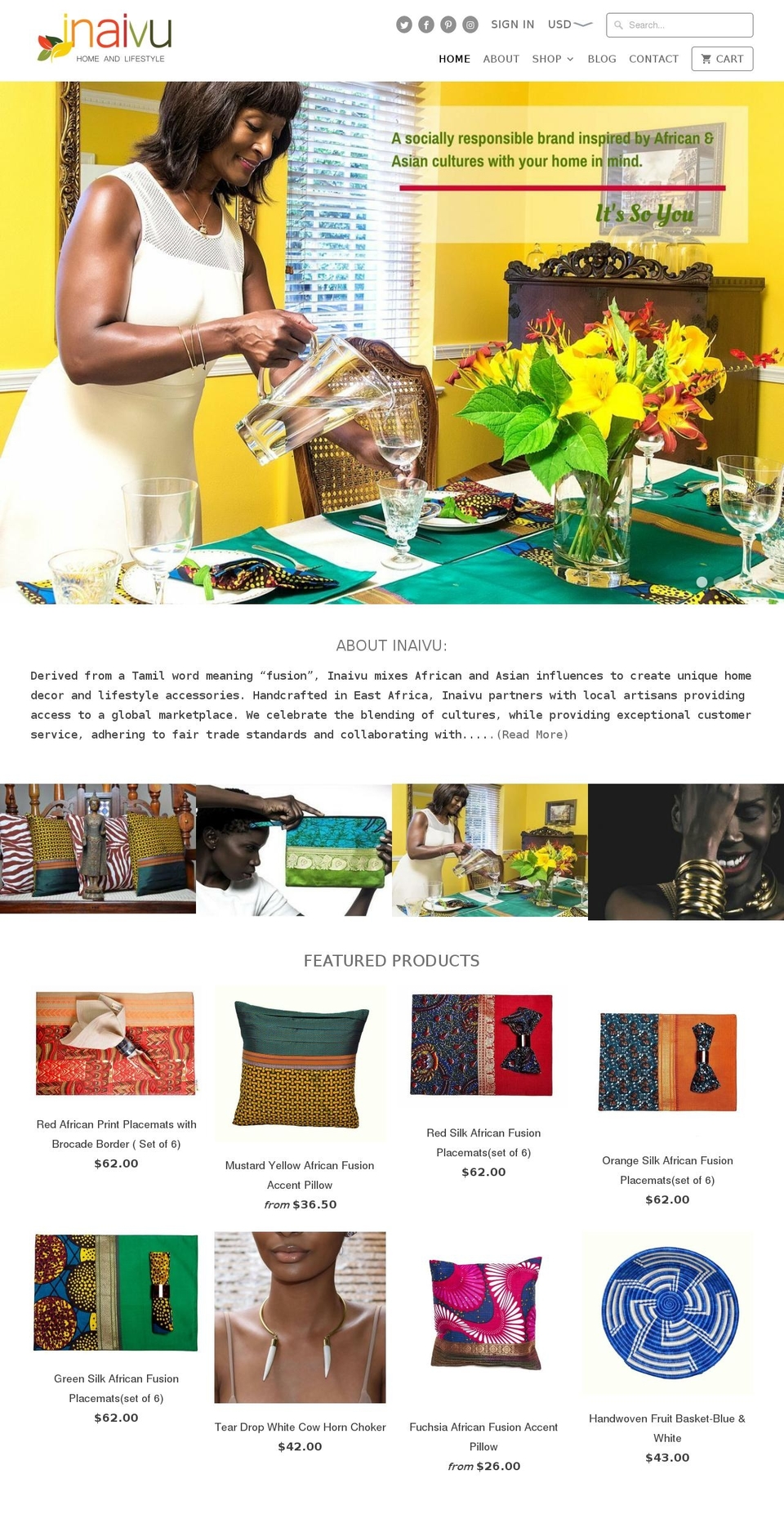 inaivu.com shopify website screenshot