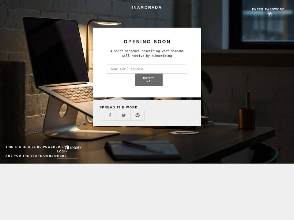 inamorada.nl shopify website screenshot