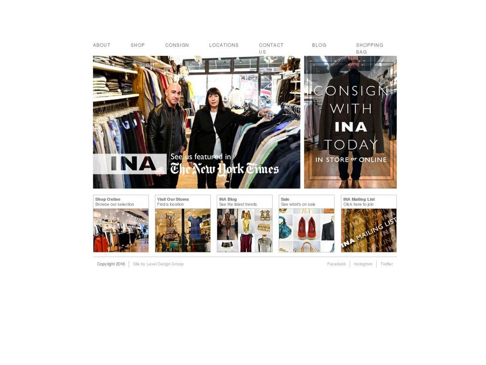 inanyc.com shopify website screenshot