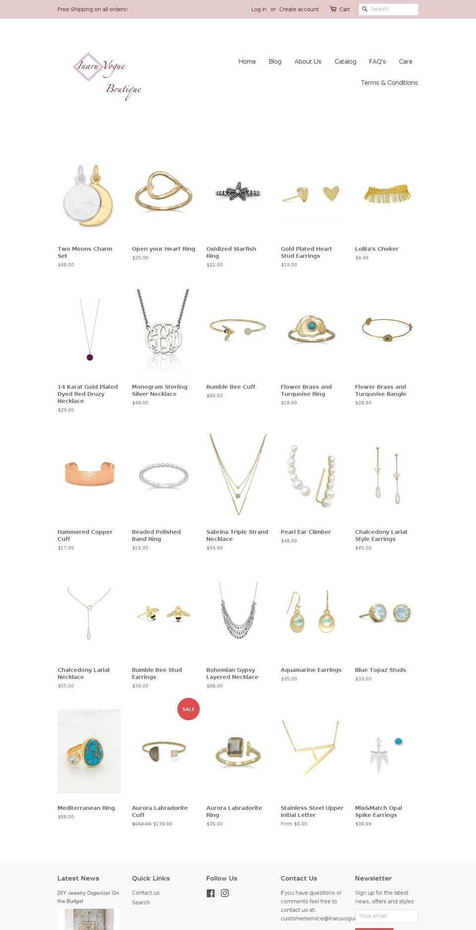 inaruvogueboutique.com shopify website screenshot