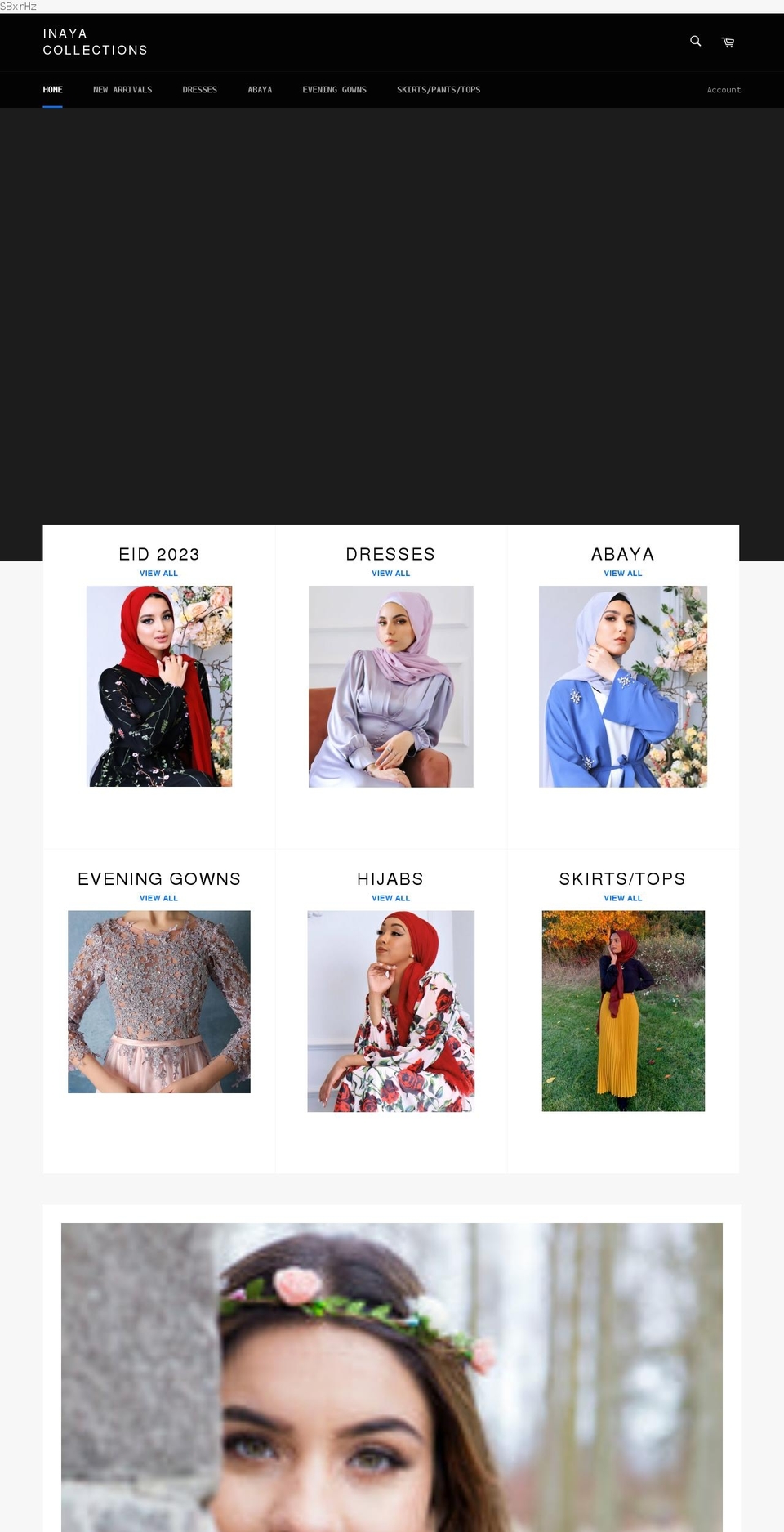 inayacollections.com shopify website screenshot