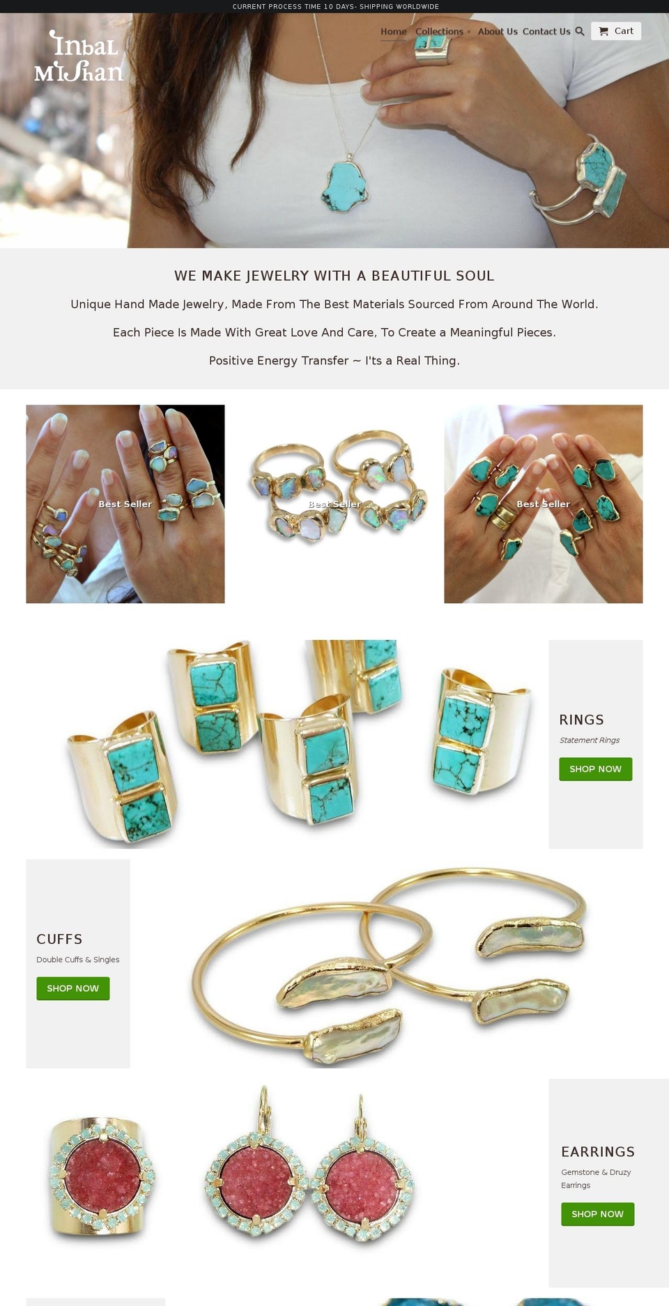 inbalmishan.com — Shopify storefront screenshot