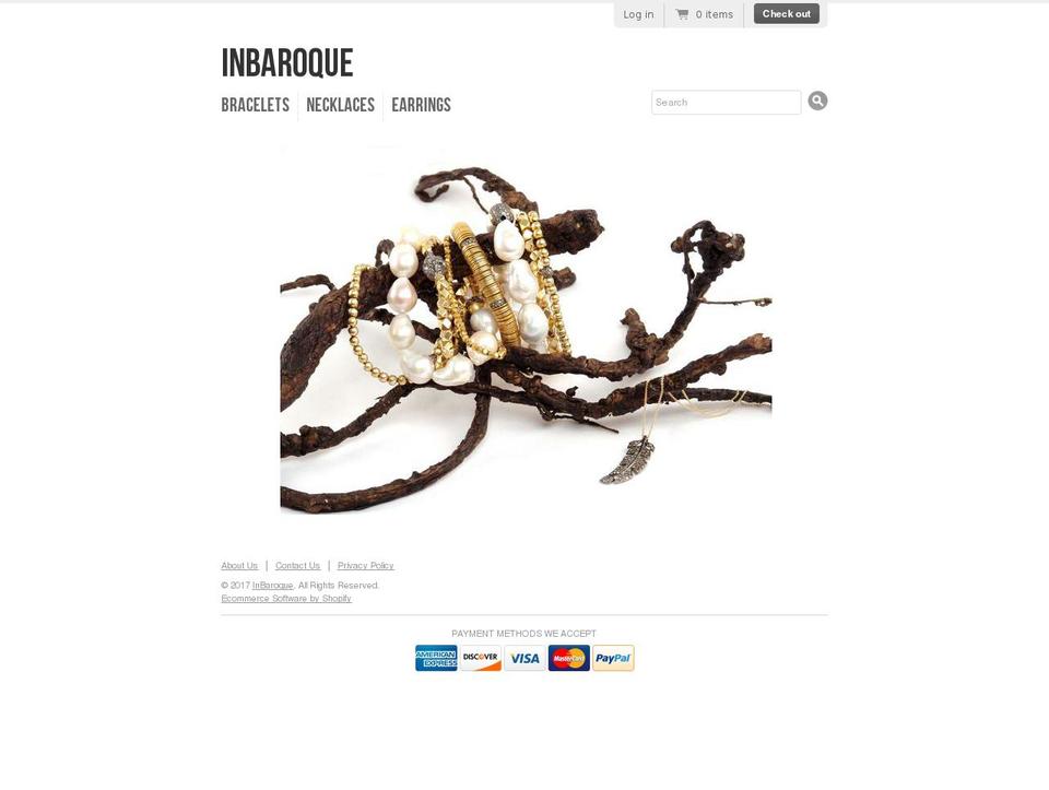 inbaroque.com shopify website screenshot