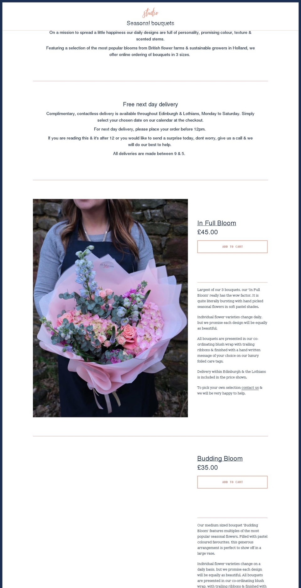 inbloom.studio shopify website screenshot