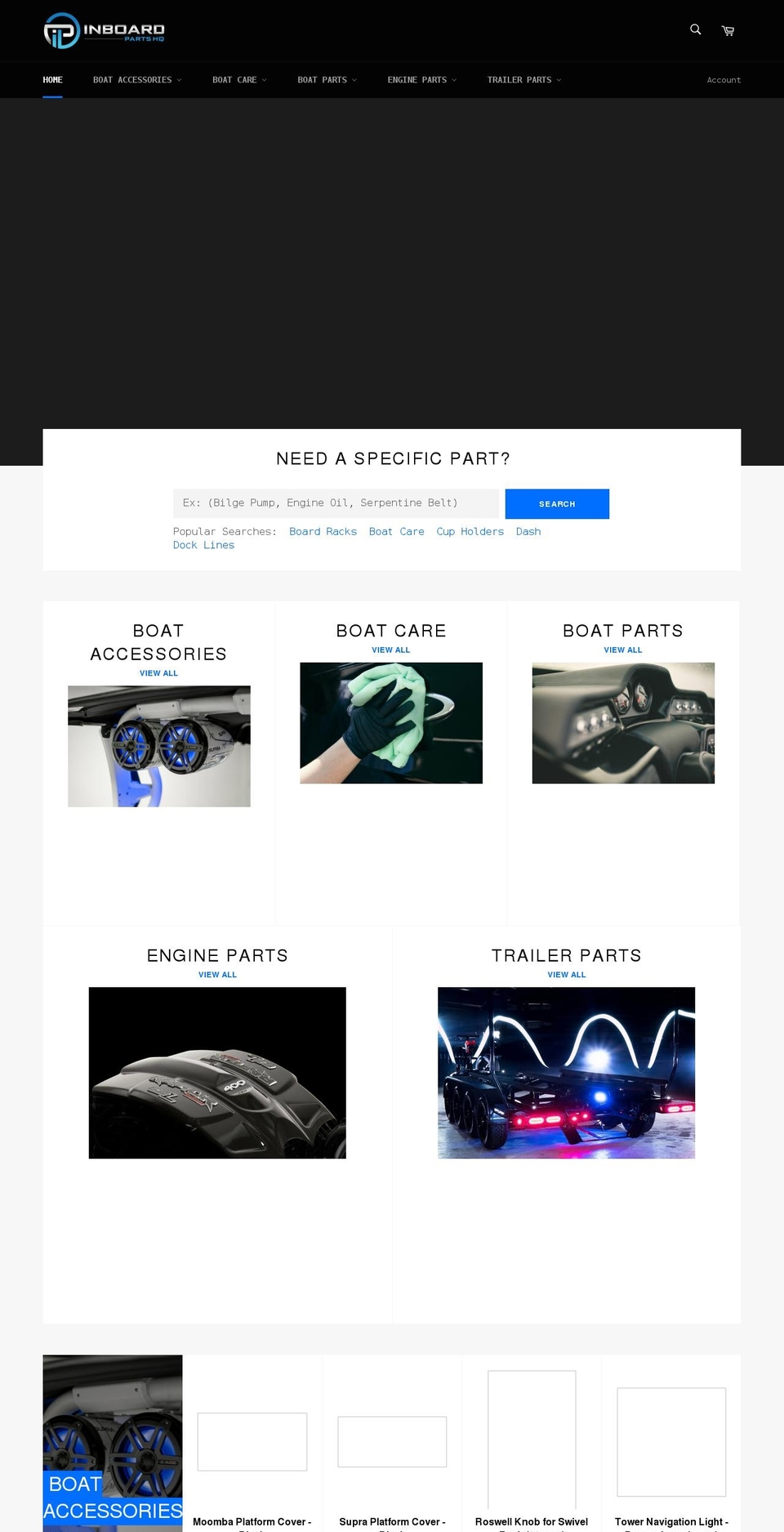 inboardpartshq.com shopify website screenshot