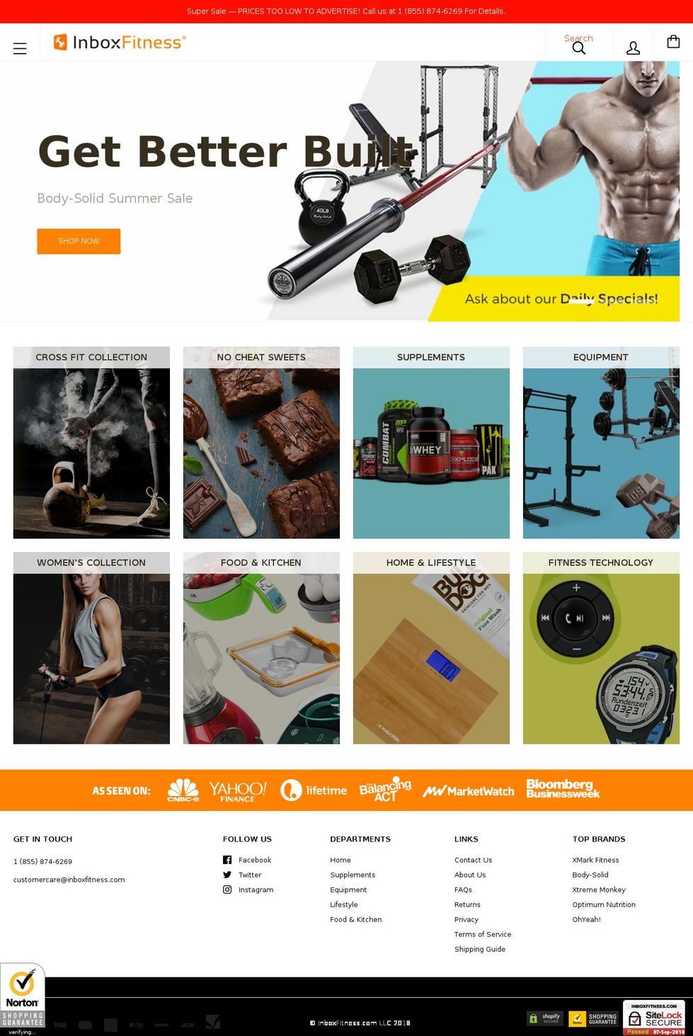 InboxFitness.Com - 7\/19 (Checkout Upgrade) Shopify theme site example inboxfitness.ca