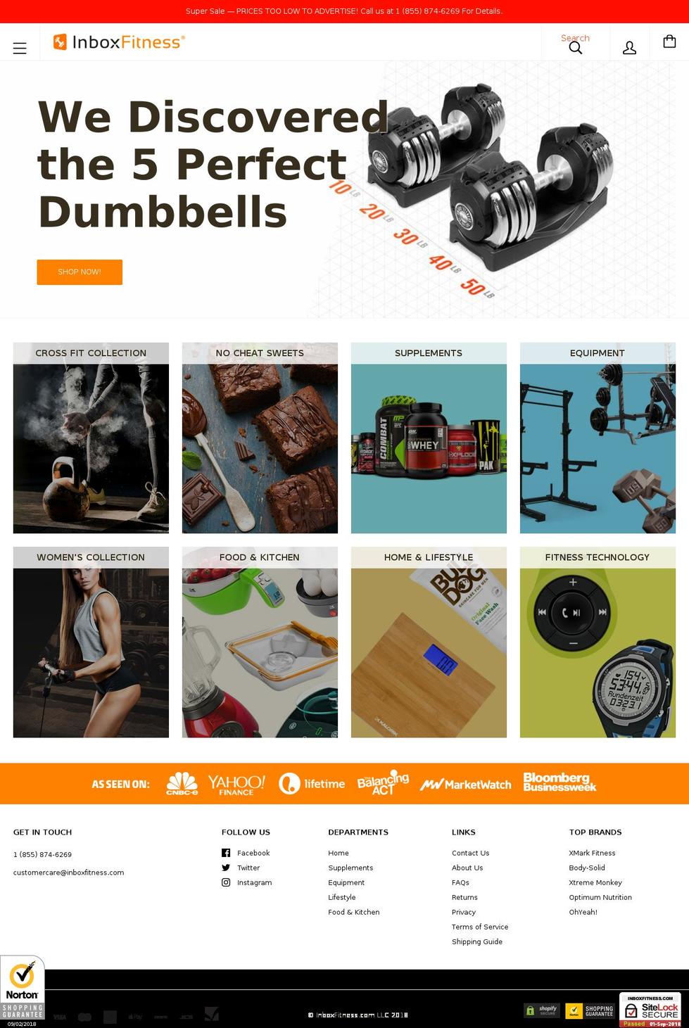 InboxFitness.Com - 7\/19 (Checkout Upgrade) Shopify theme site example inboxfitness.co