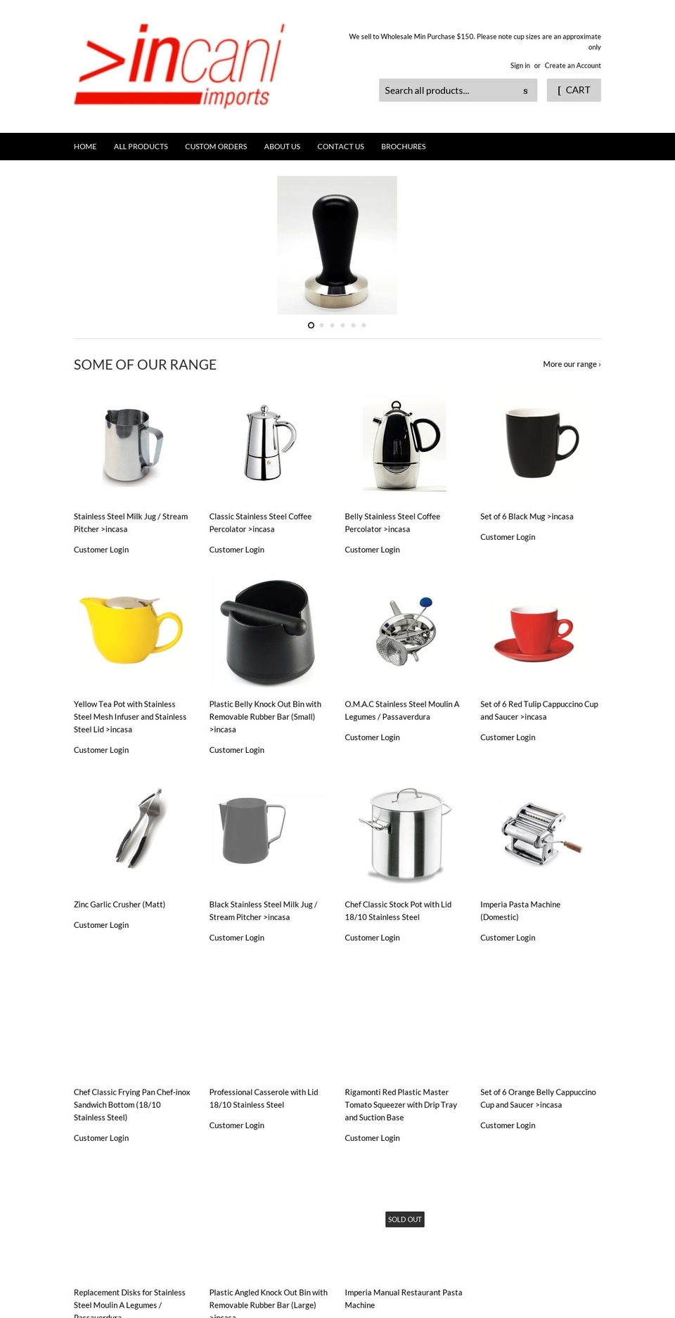 incaniimports.com.au shopify website screenshot