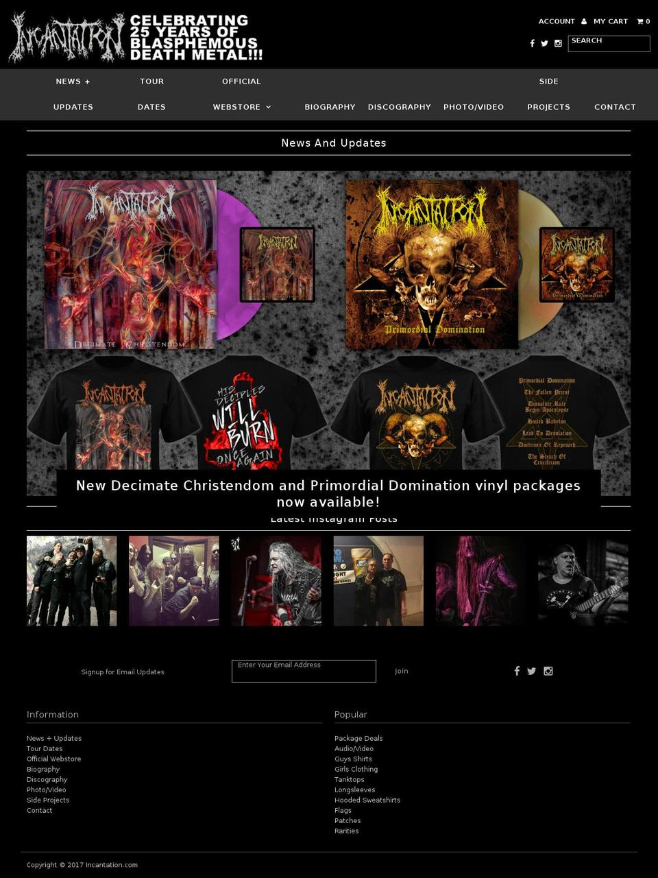 incantation.com shopify website screenshot