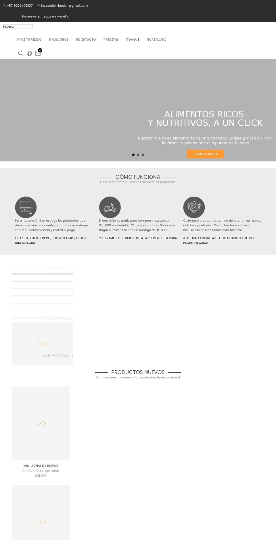 incasa.co shopify website screenshot