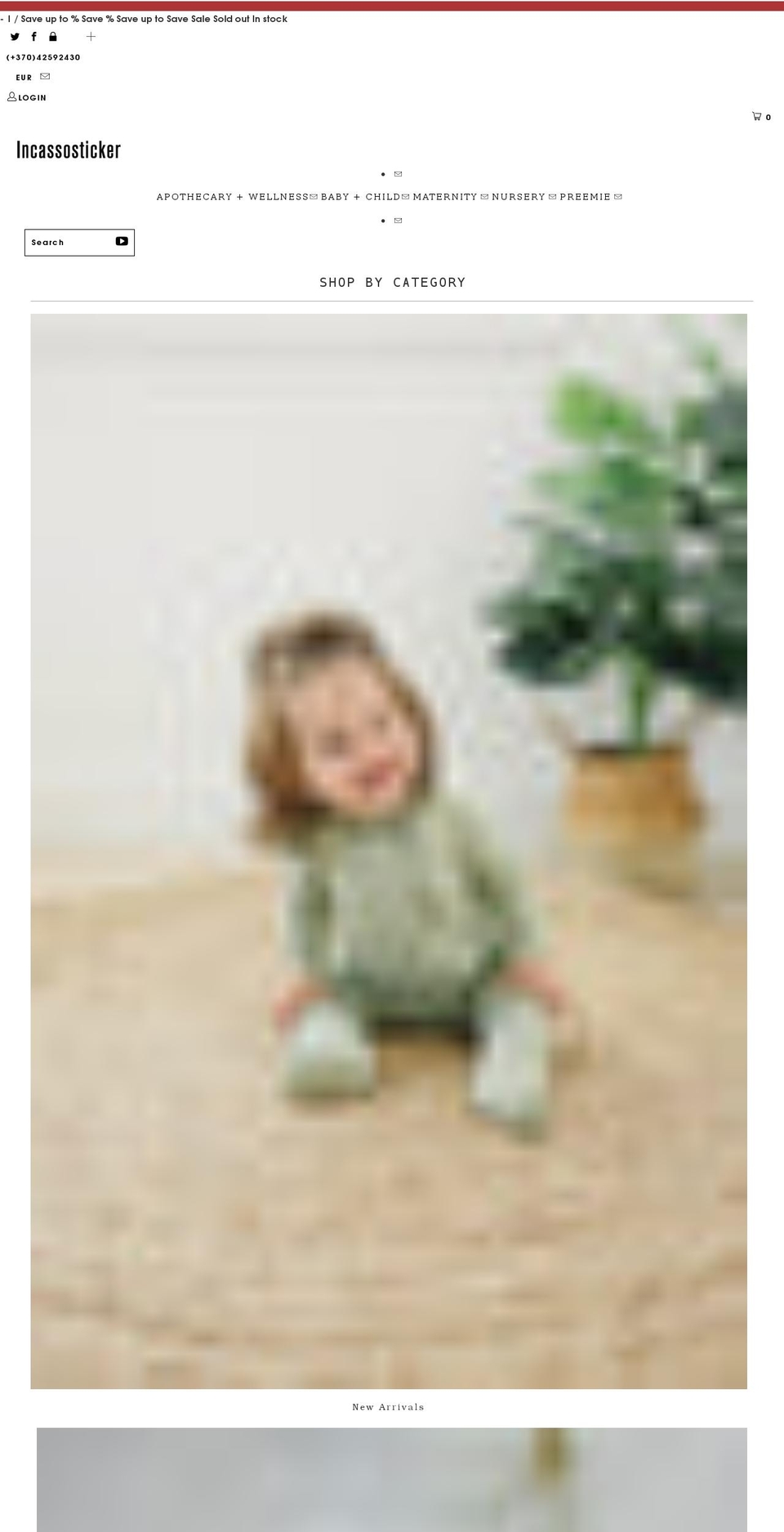 incassosticker.com shopify website screenshot