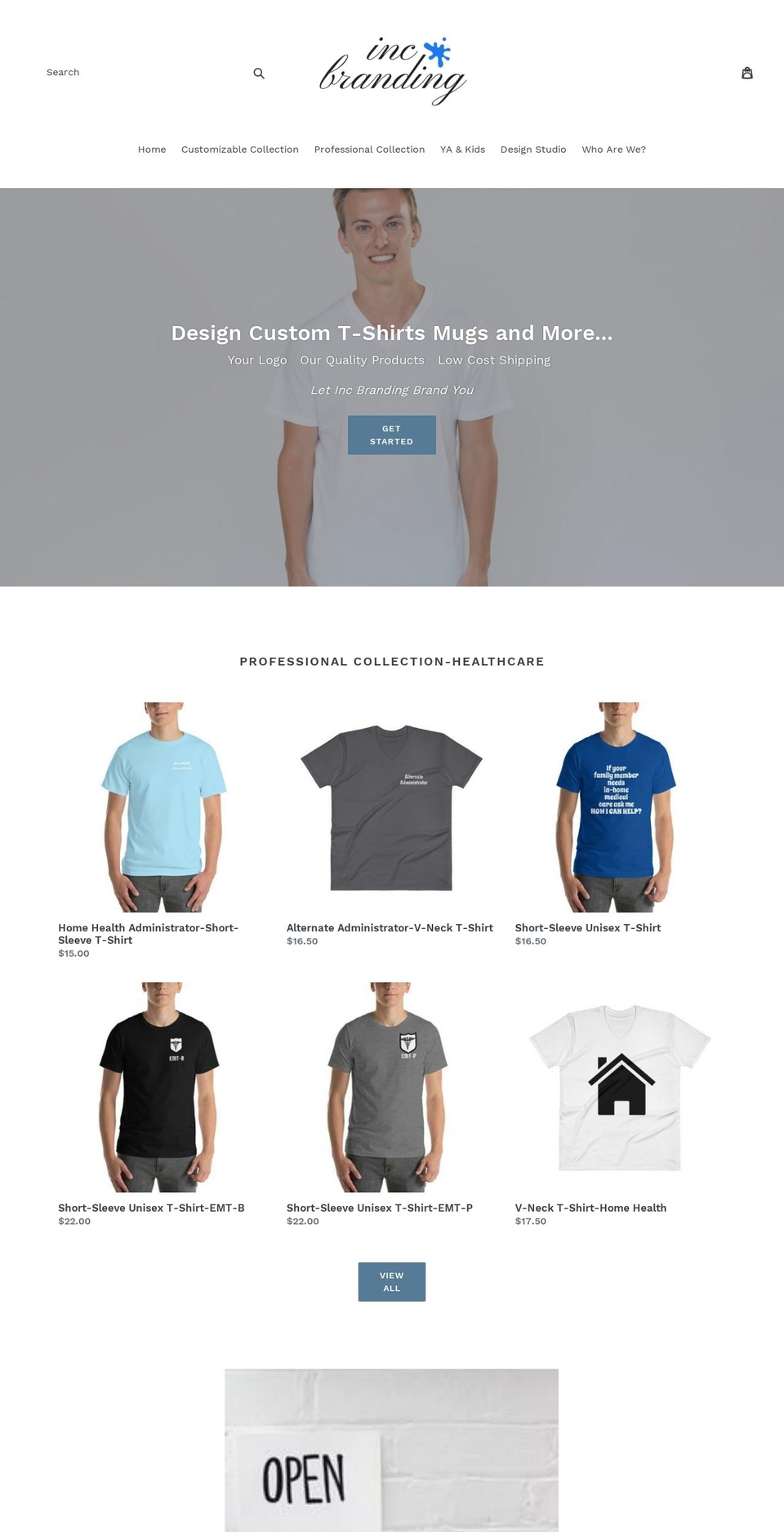 incbranding.com shopify website screenshot