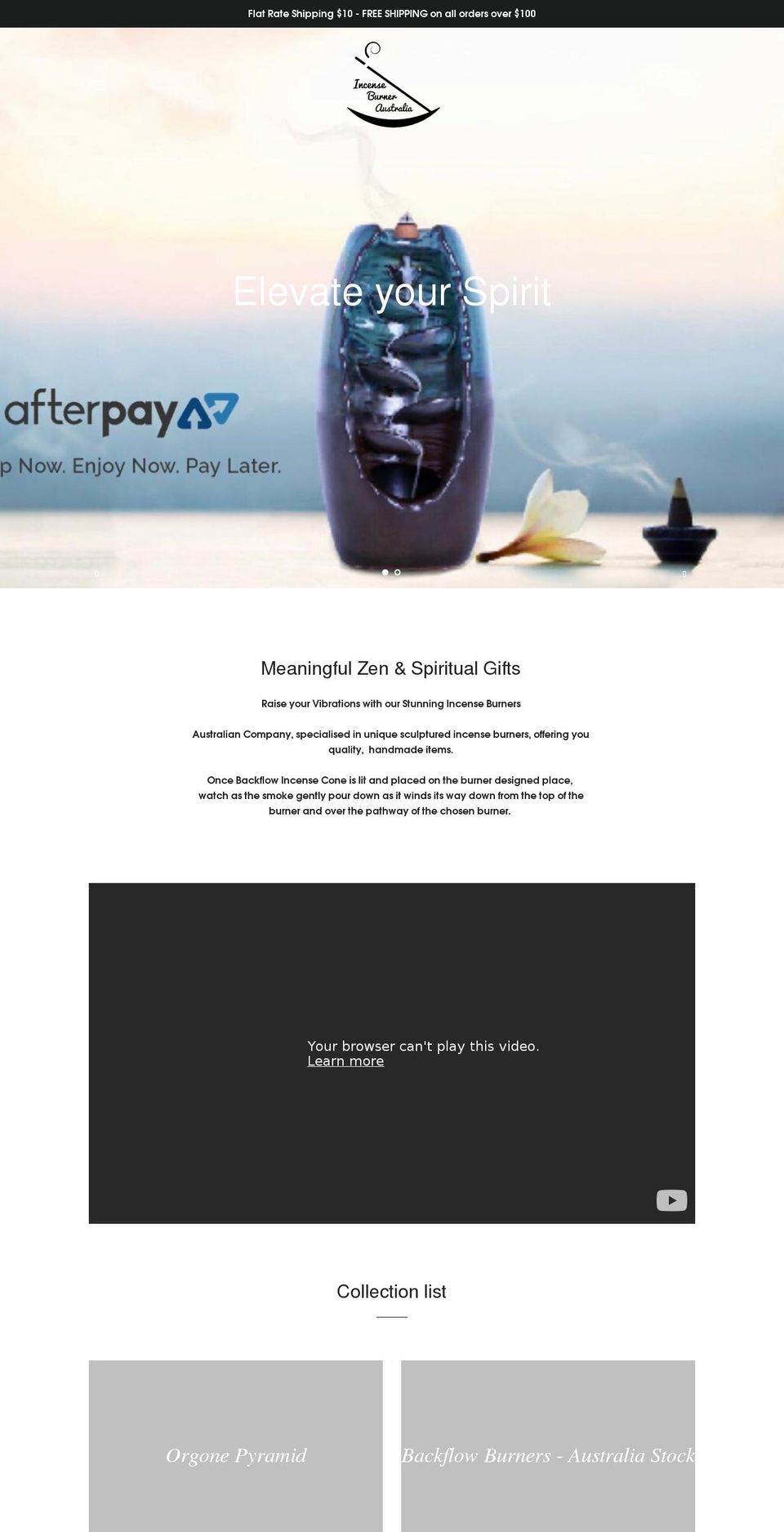 incenseburner.com.au shopify website screenshot