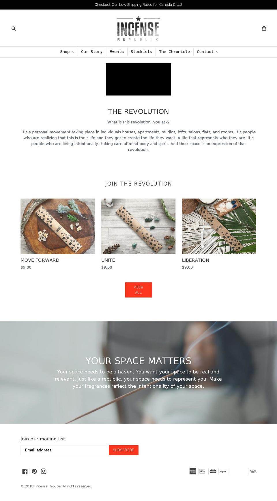 incenserepublic.com — Shopify storefront screenshot