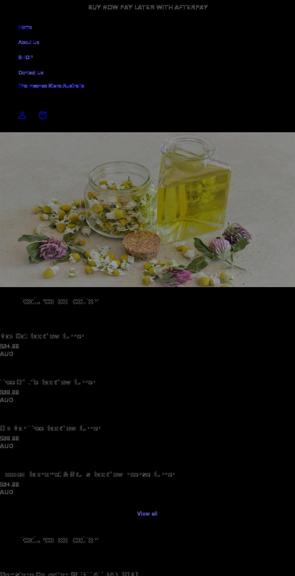 incensestore.com.au shopify website screenshot
