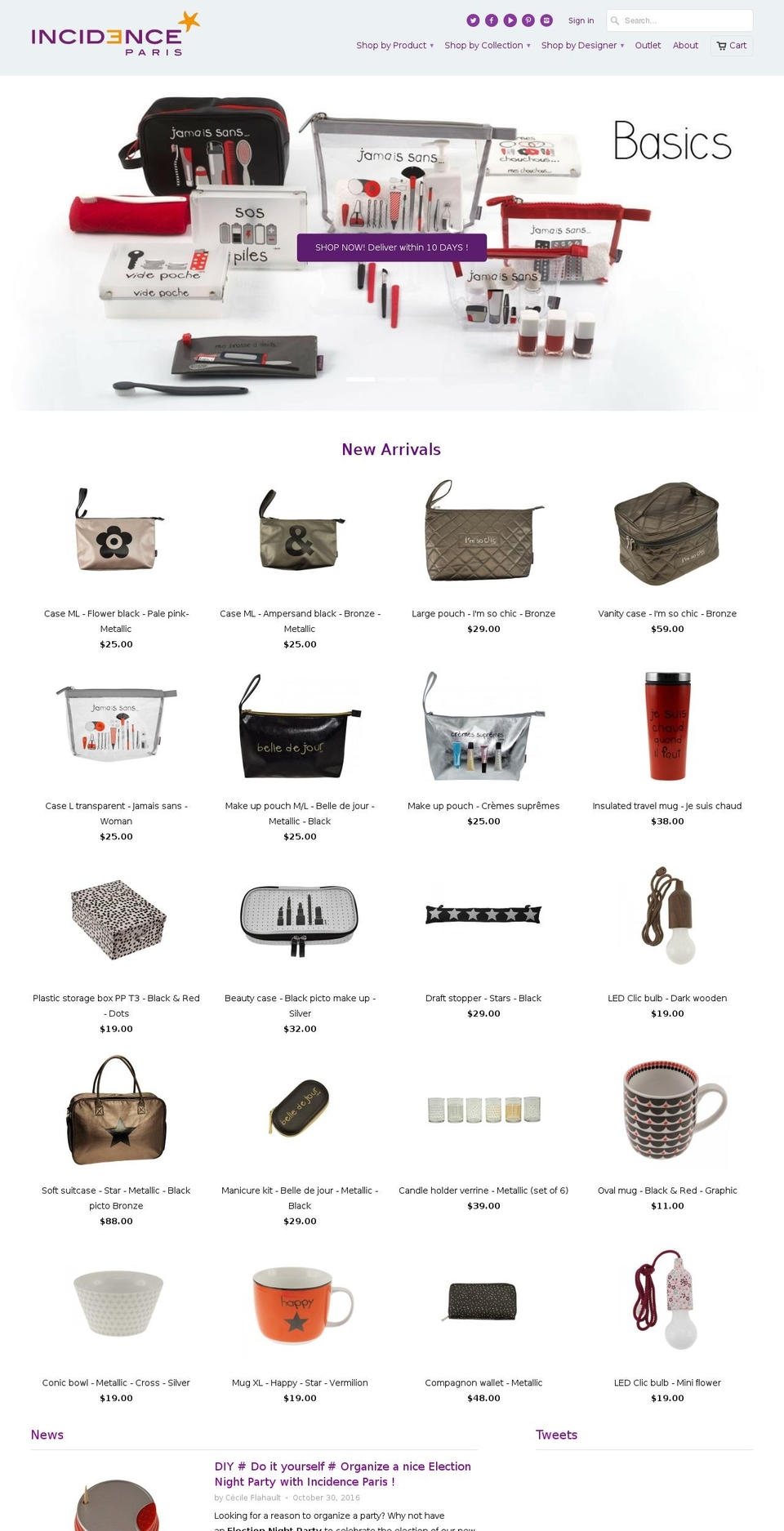 incidence-paris.com shopify website screenshot